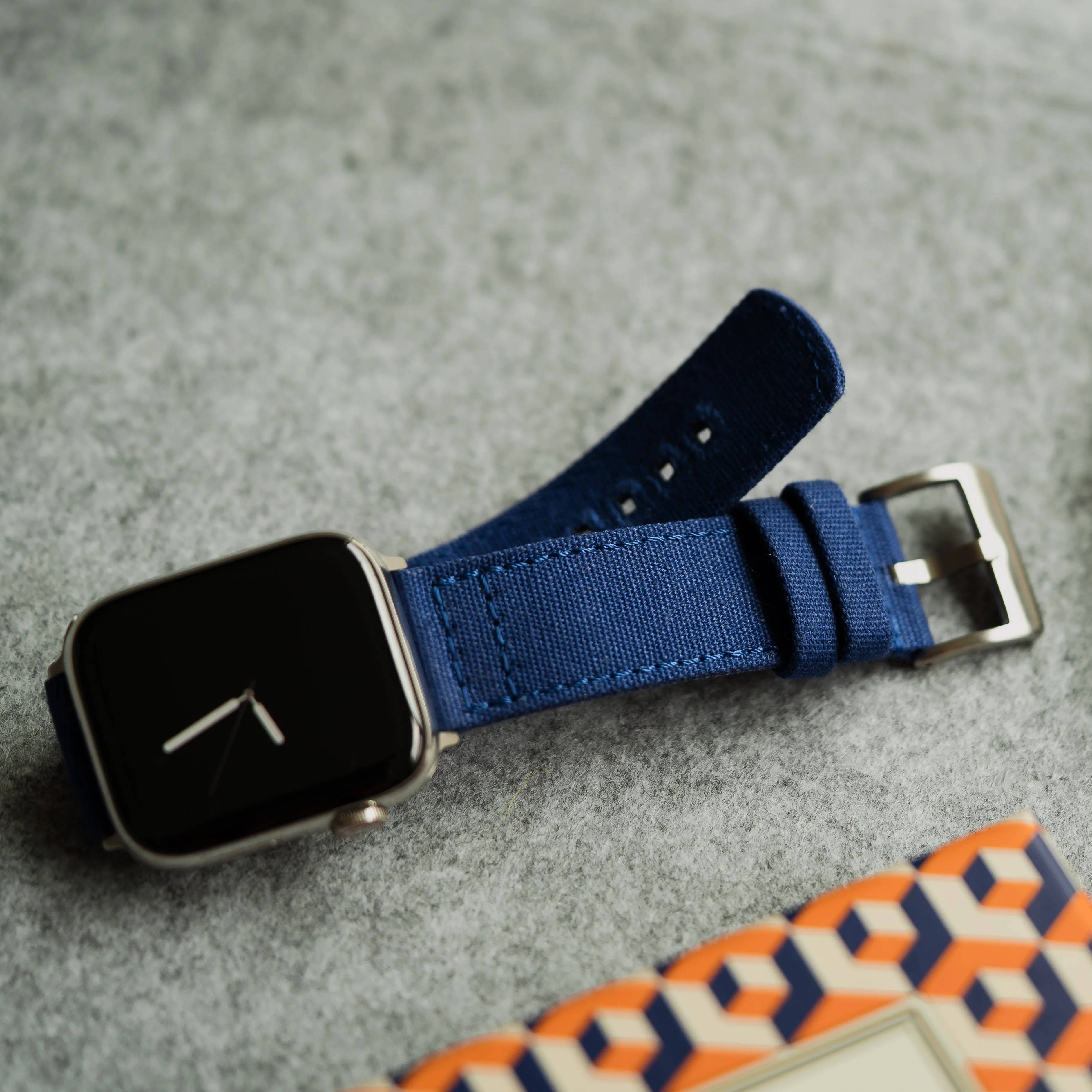 Apple Watch Royal Blue Canvas Watch Band - Image 2