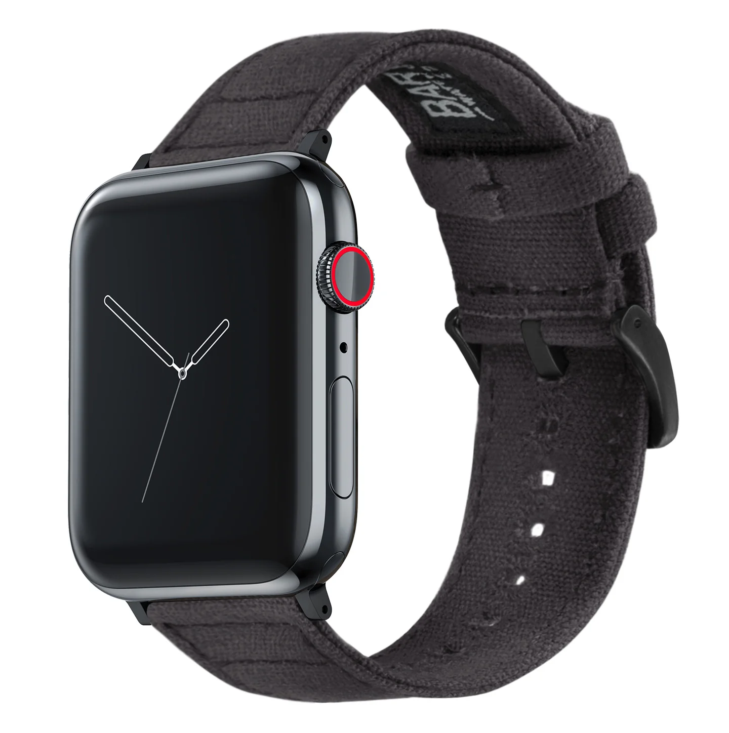 Apple Watch Smoke Grey Canvas Watch Band - Image 4
