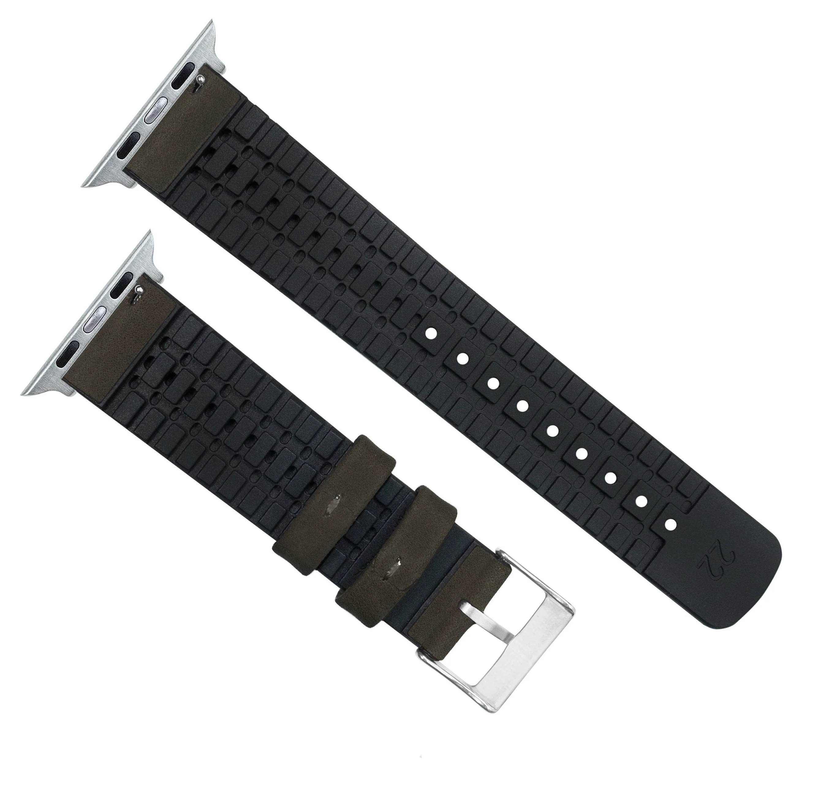 Apple Watch Smoke Leather Hybrid Watch Band - Image 4