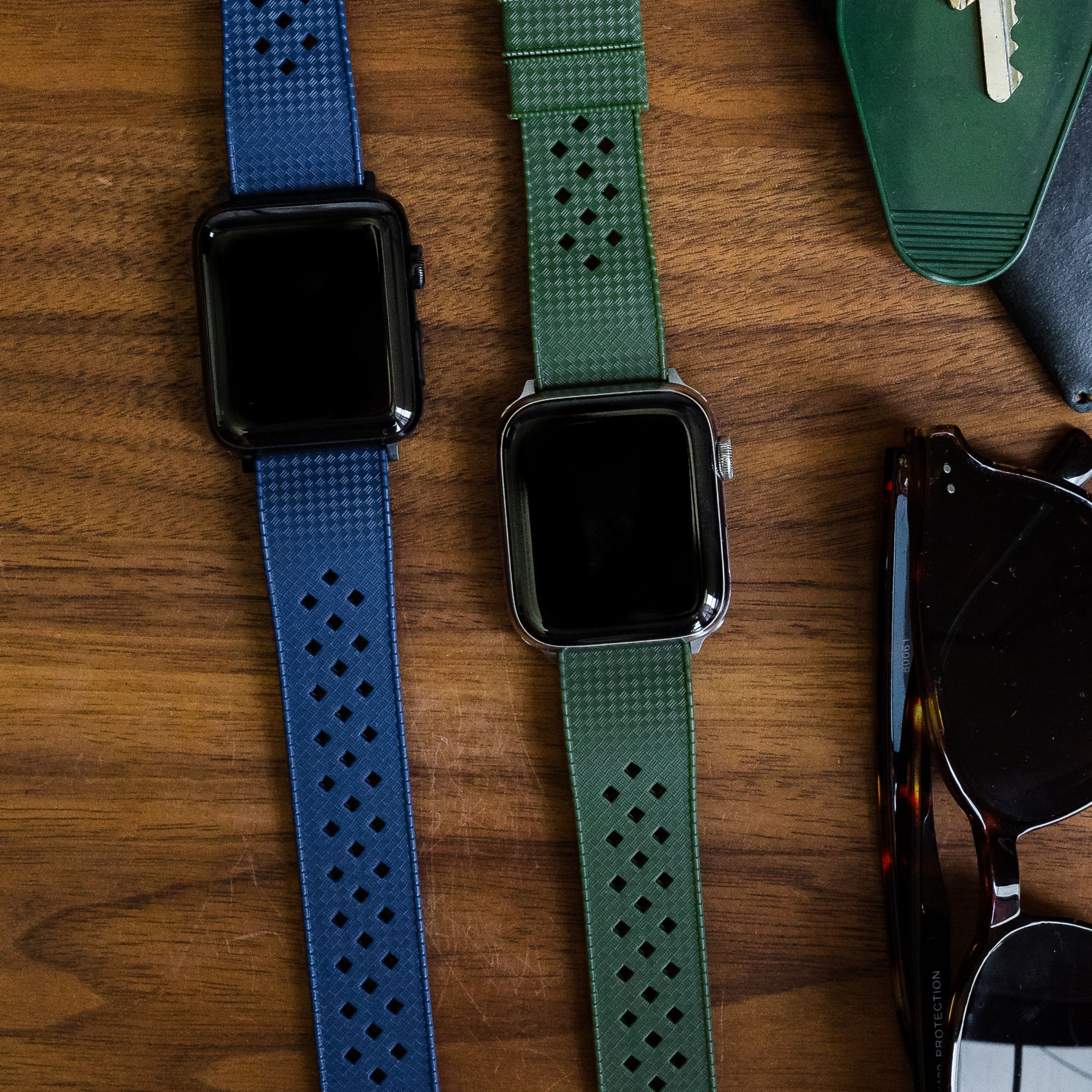 Apple Watch Tropical Style Army Green Watch Band - Image 2