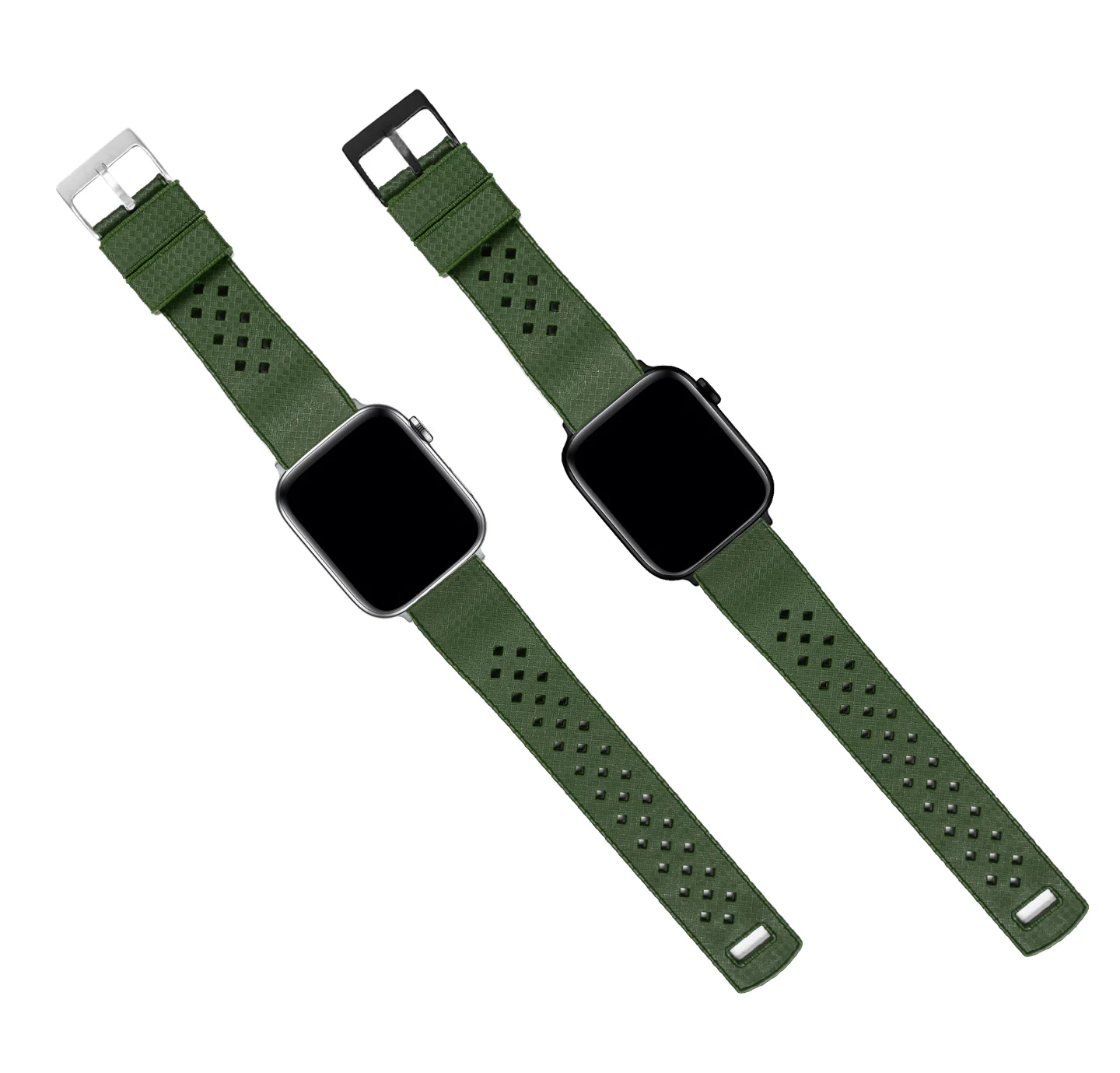 Apple Watch Tropical Style Army Green Watch Band - Image 4