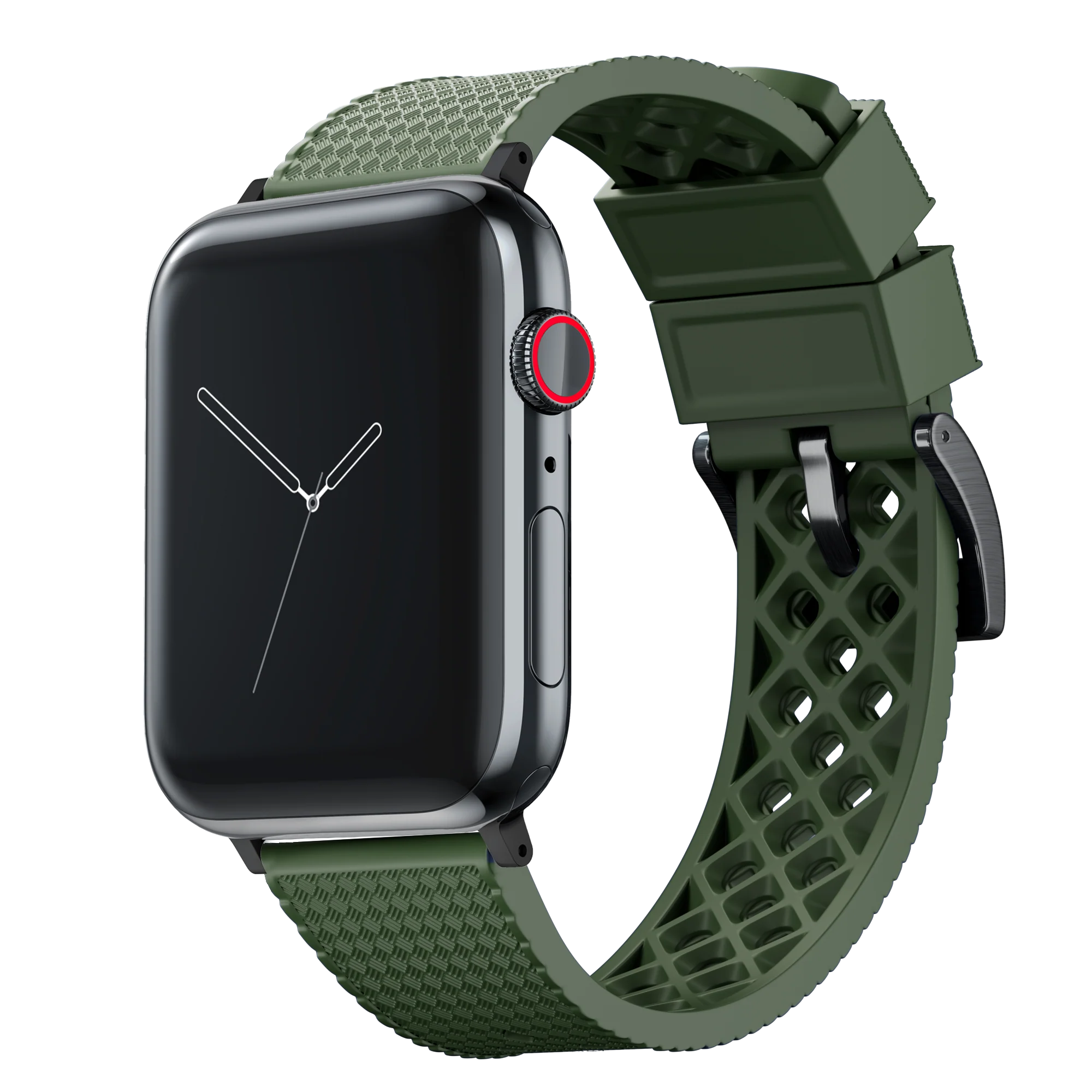 Apple Watch Tropical Style Army Green Watch Band - Image 5
