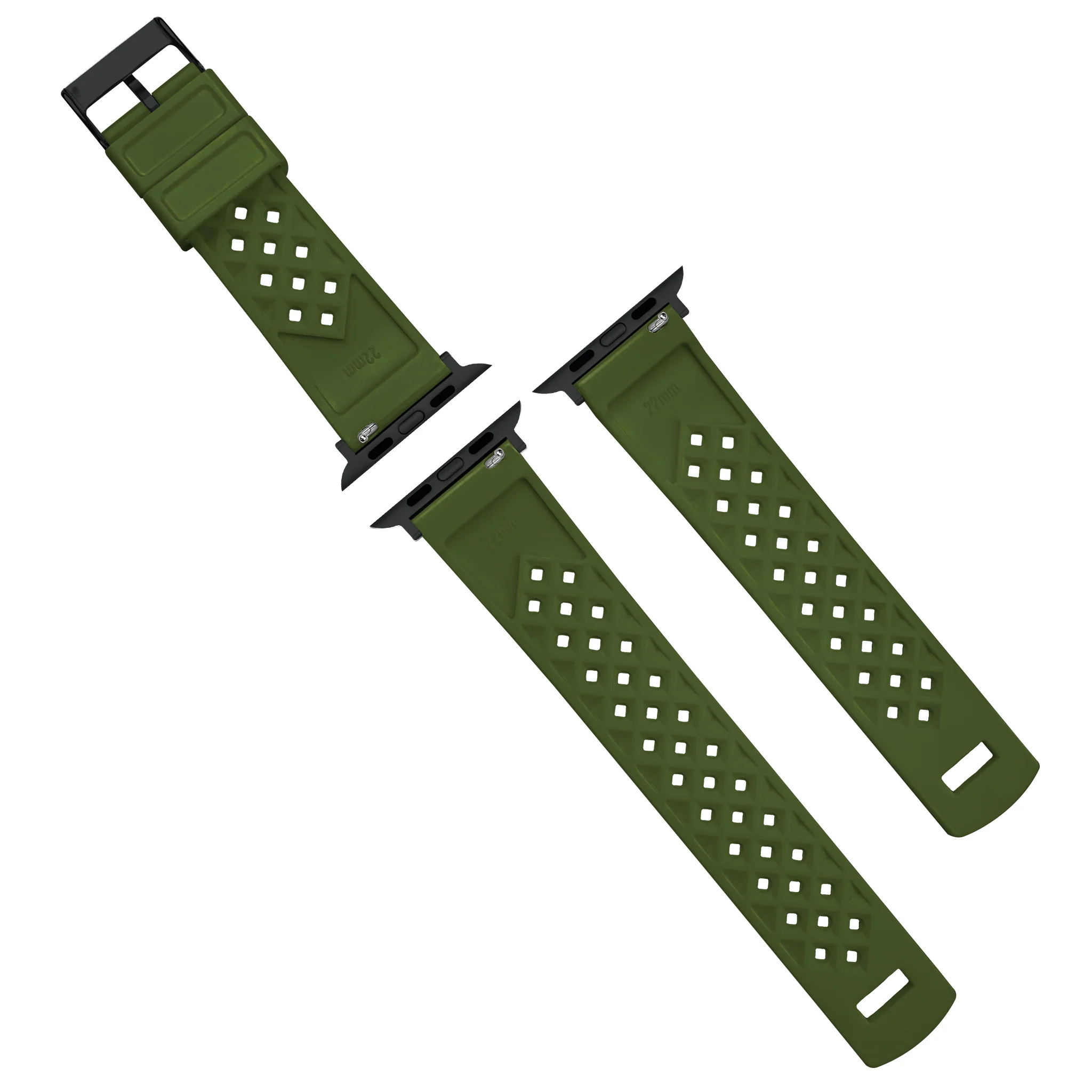 Apple Watch Tropical Style Army Green Watch Band - Image 7