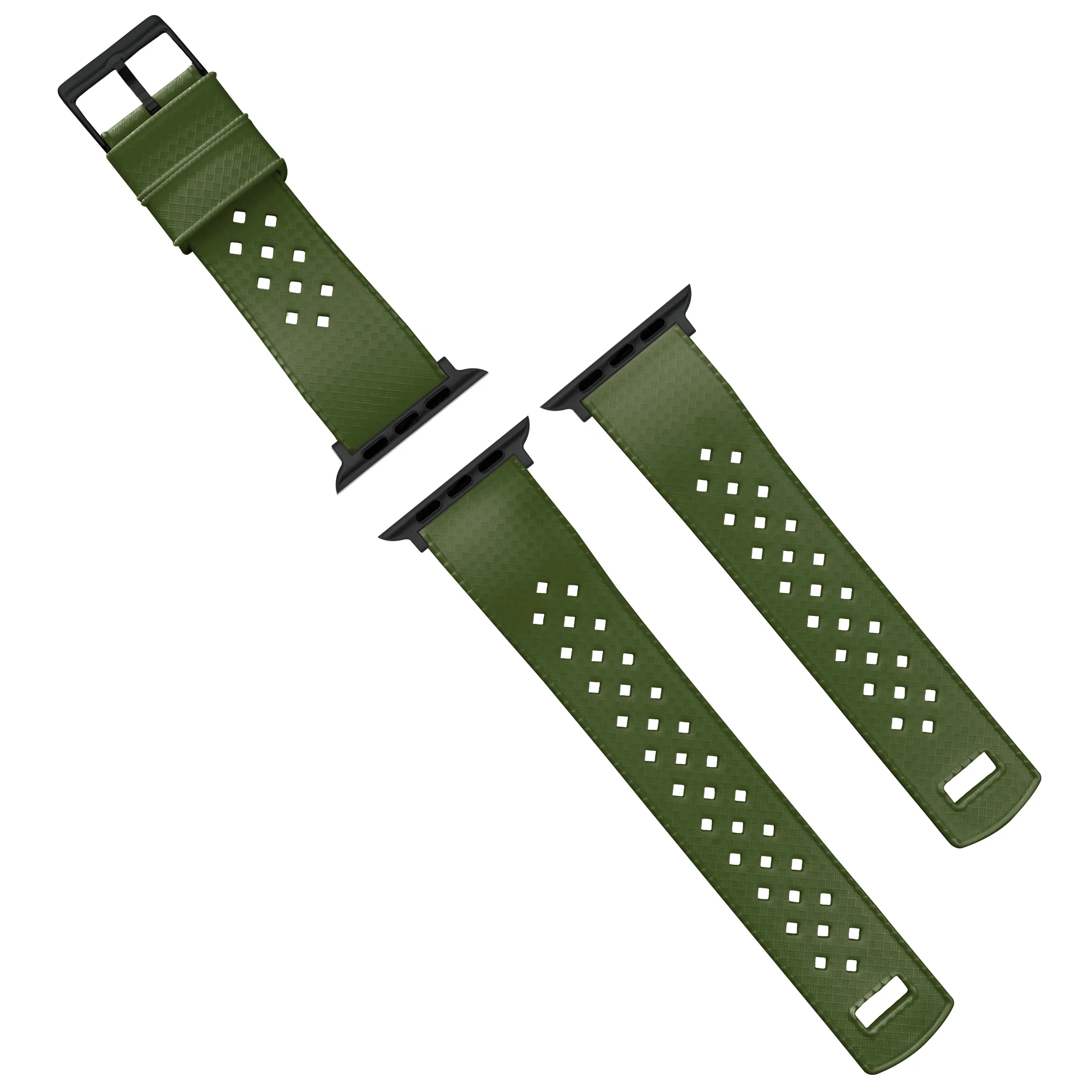 Apple Watch Tropical Style Army Green Watch Band - Image 8
