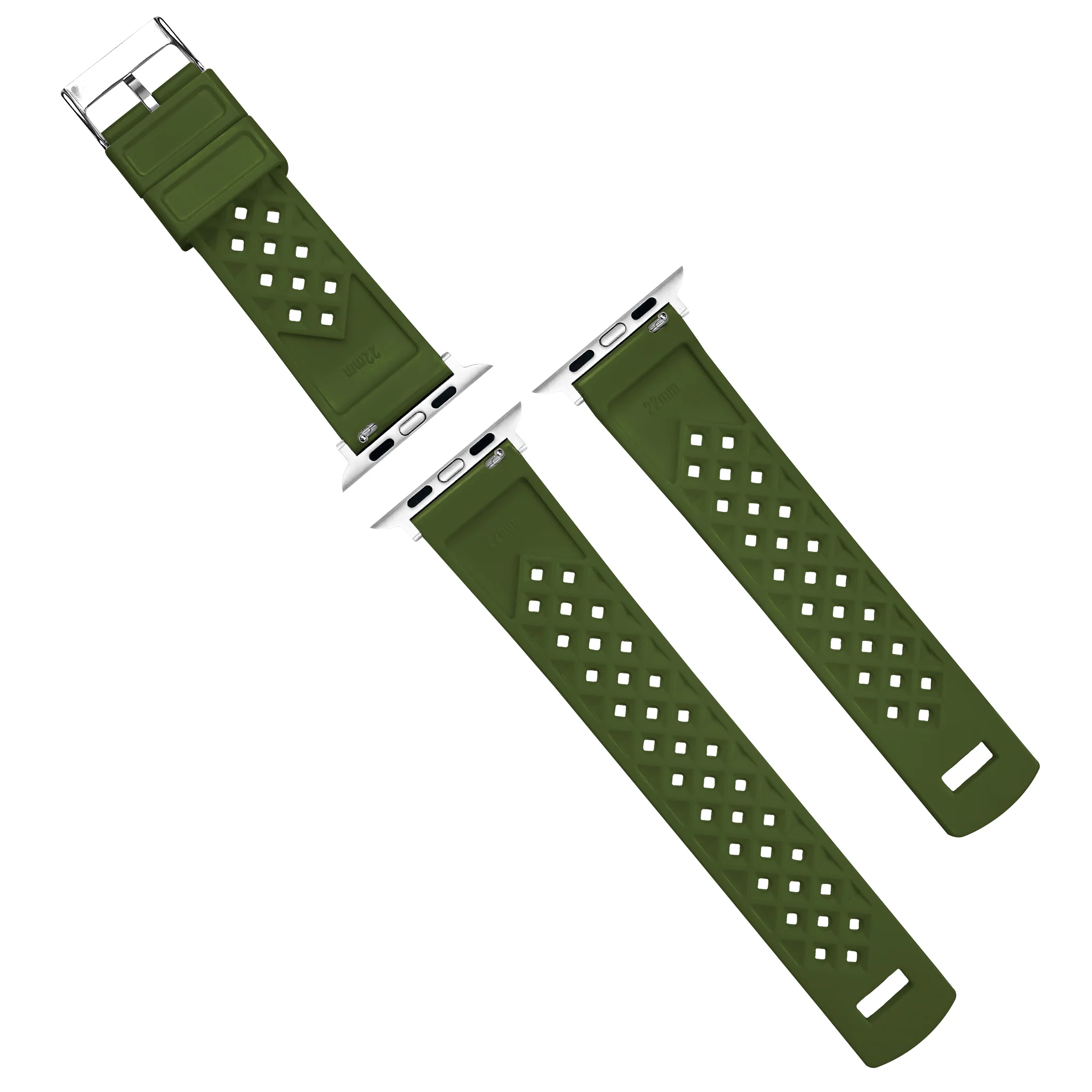 Apple Watch Tropical Style Army Green Watch Band - Image 9