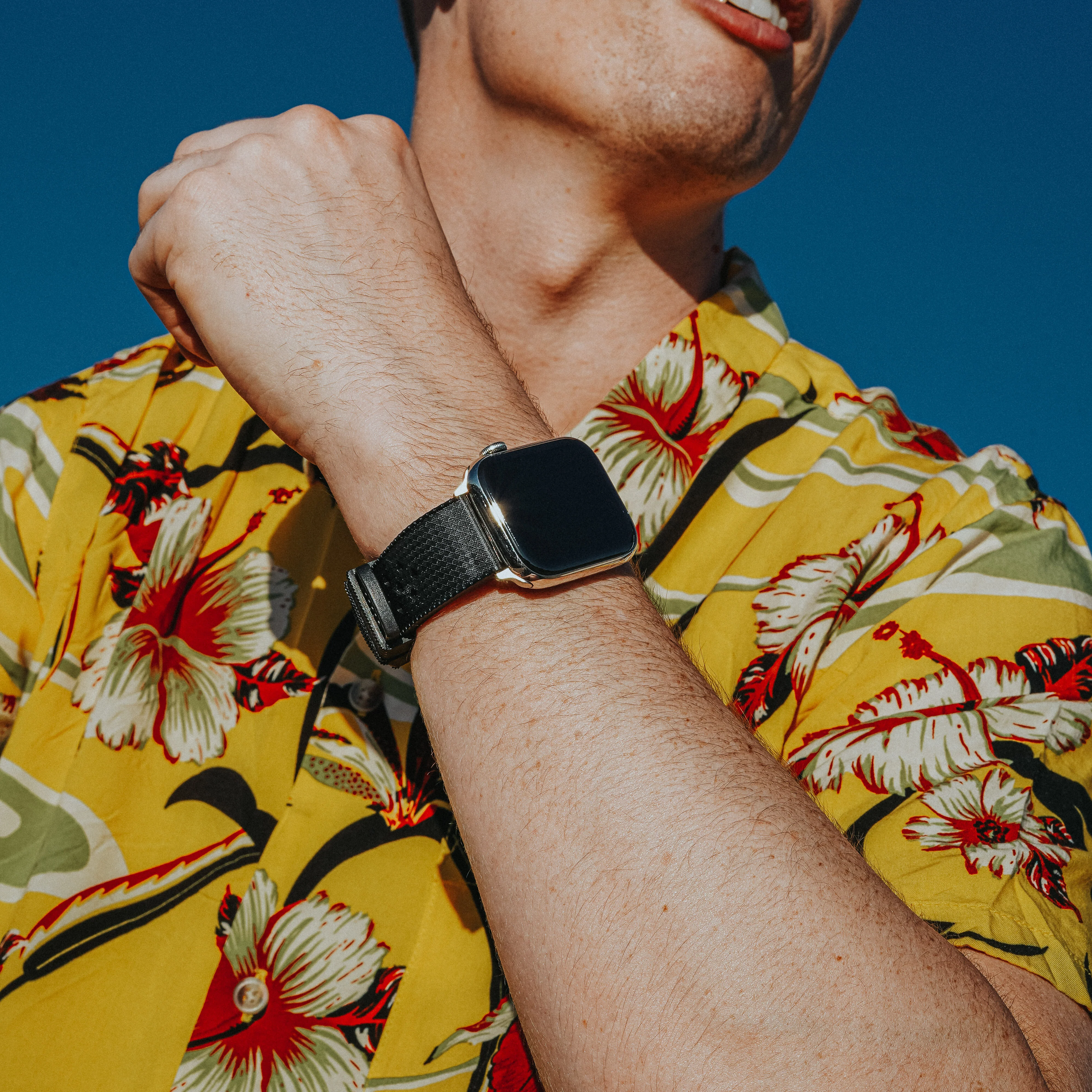 Apple Watch Tropical Style Black Watch Band - Image 2