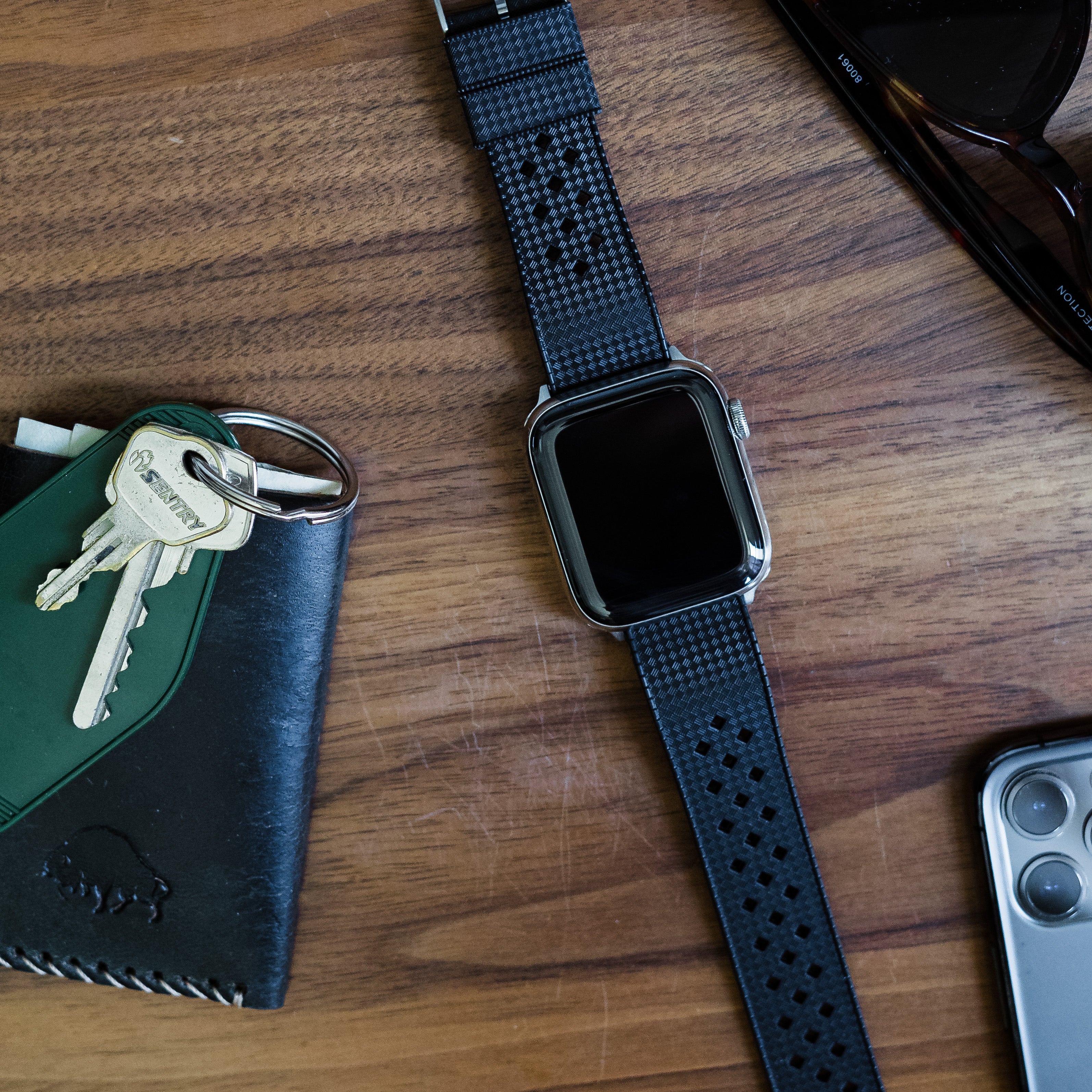 Apple Watch Tropical Style Black Watch Band - Image 4