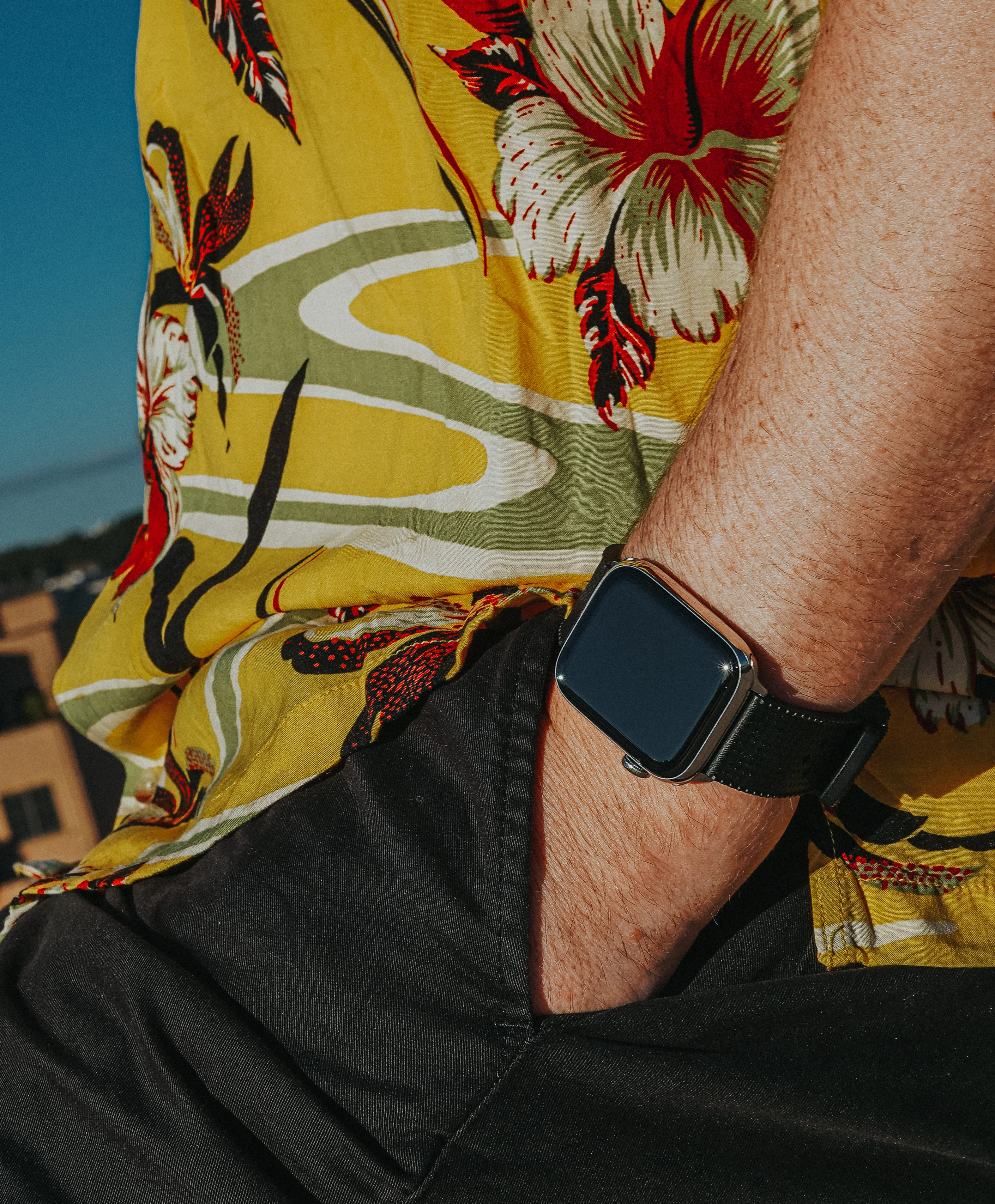 Apple Watch Tropical Style Black Watch Band - Image 7