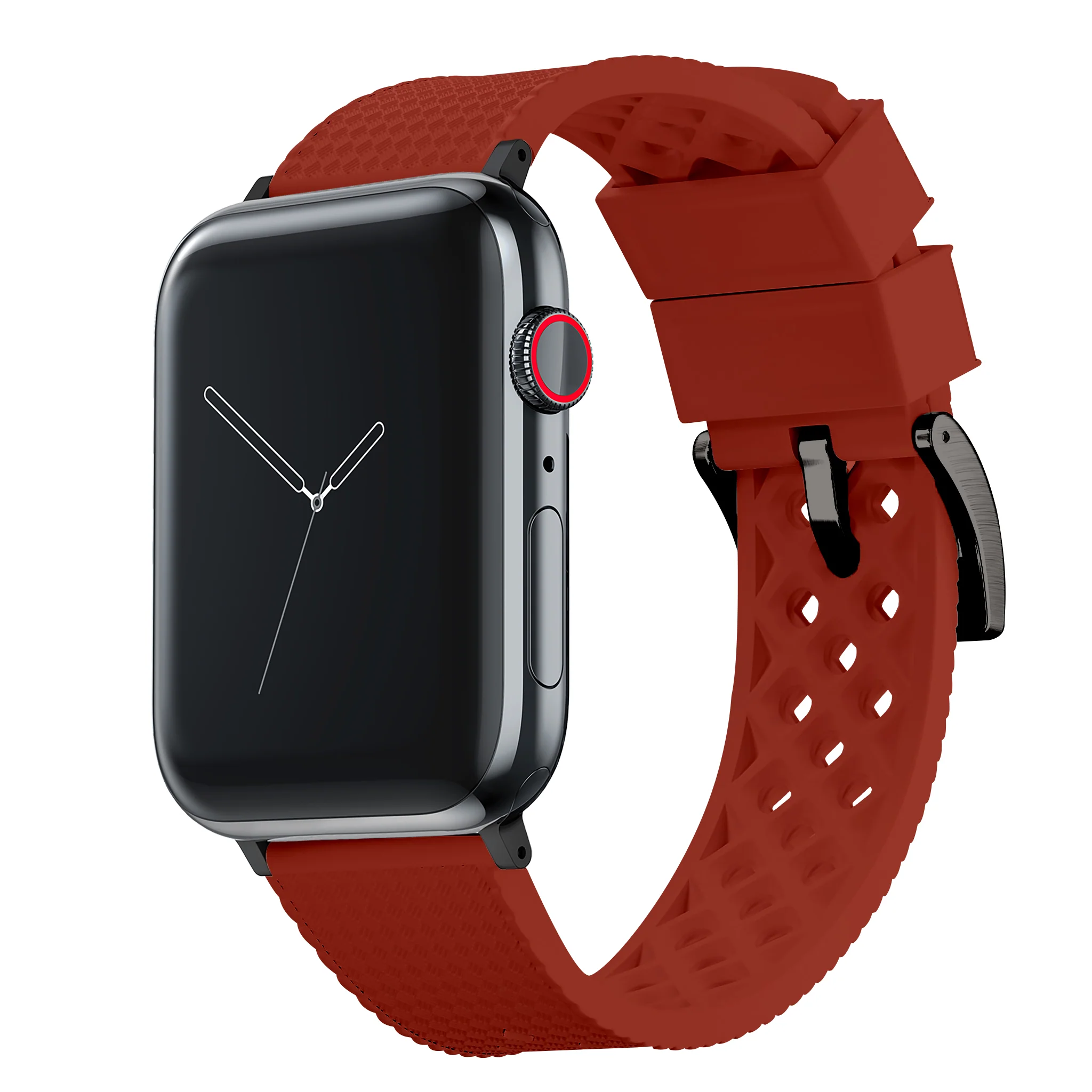 Apple Watch Tropical Style Crimson Red Watch Band - Image 3