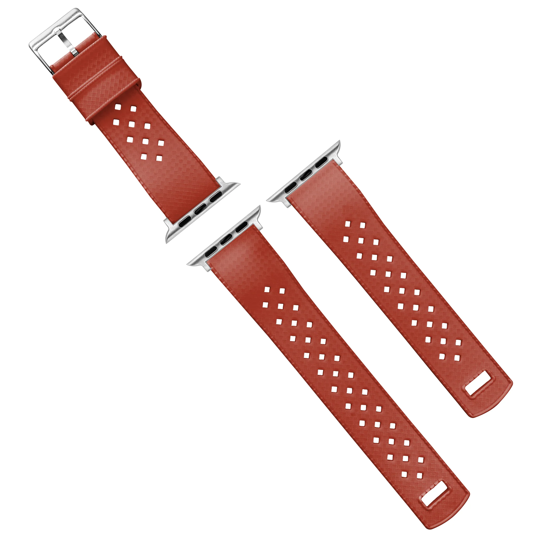 Apple Watch Tropical Style Crimson Red Watch Band - Image 5