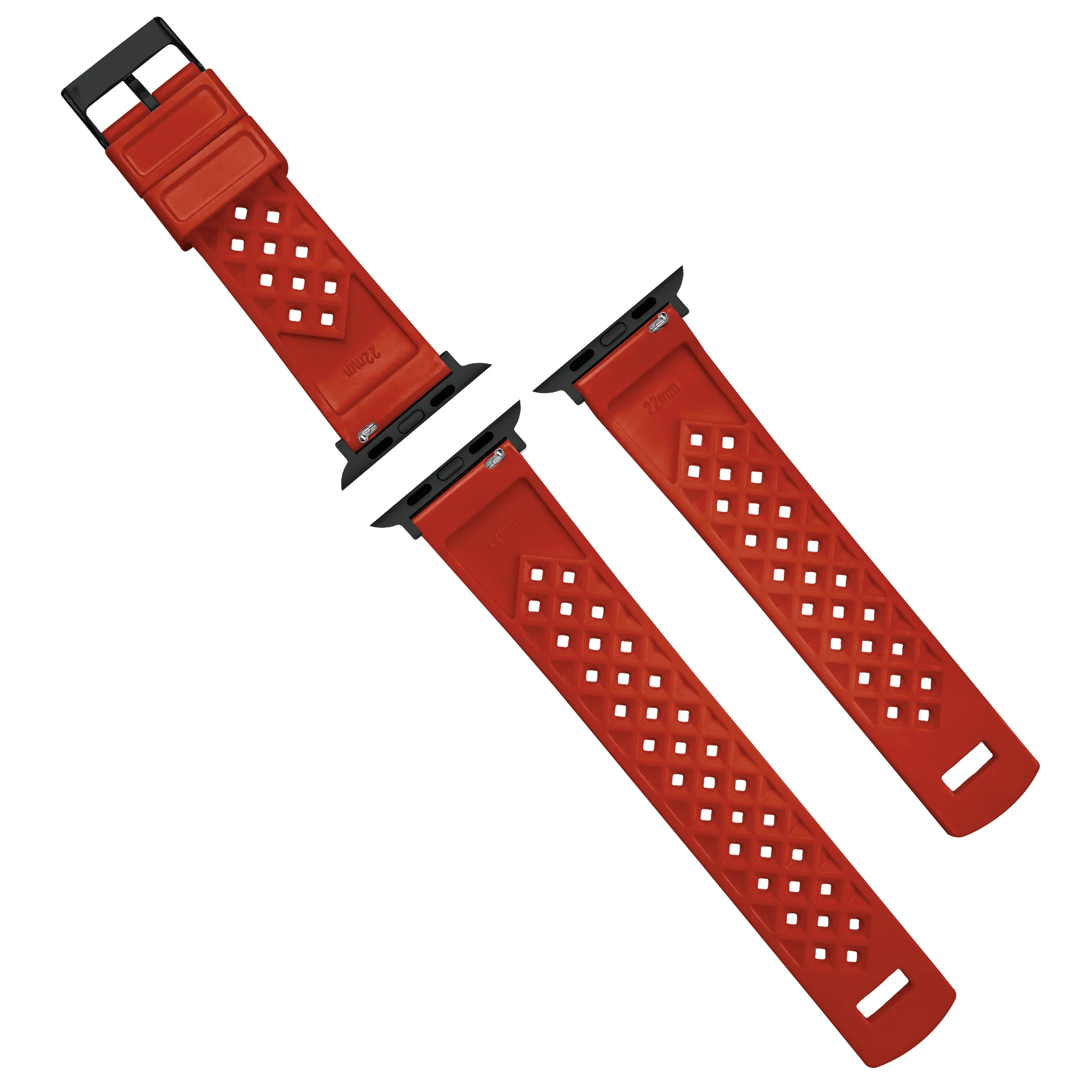 Apple Watch Tropical Style Crimson Red Watch Band - Image 6