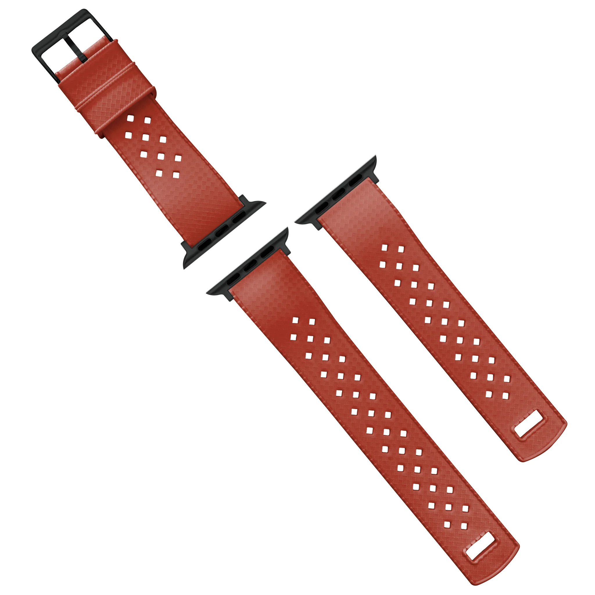 Apple Watch Tropical Style Crimson Red Watch Band - Image 7