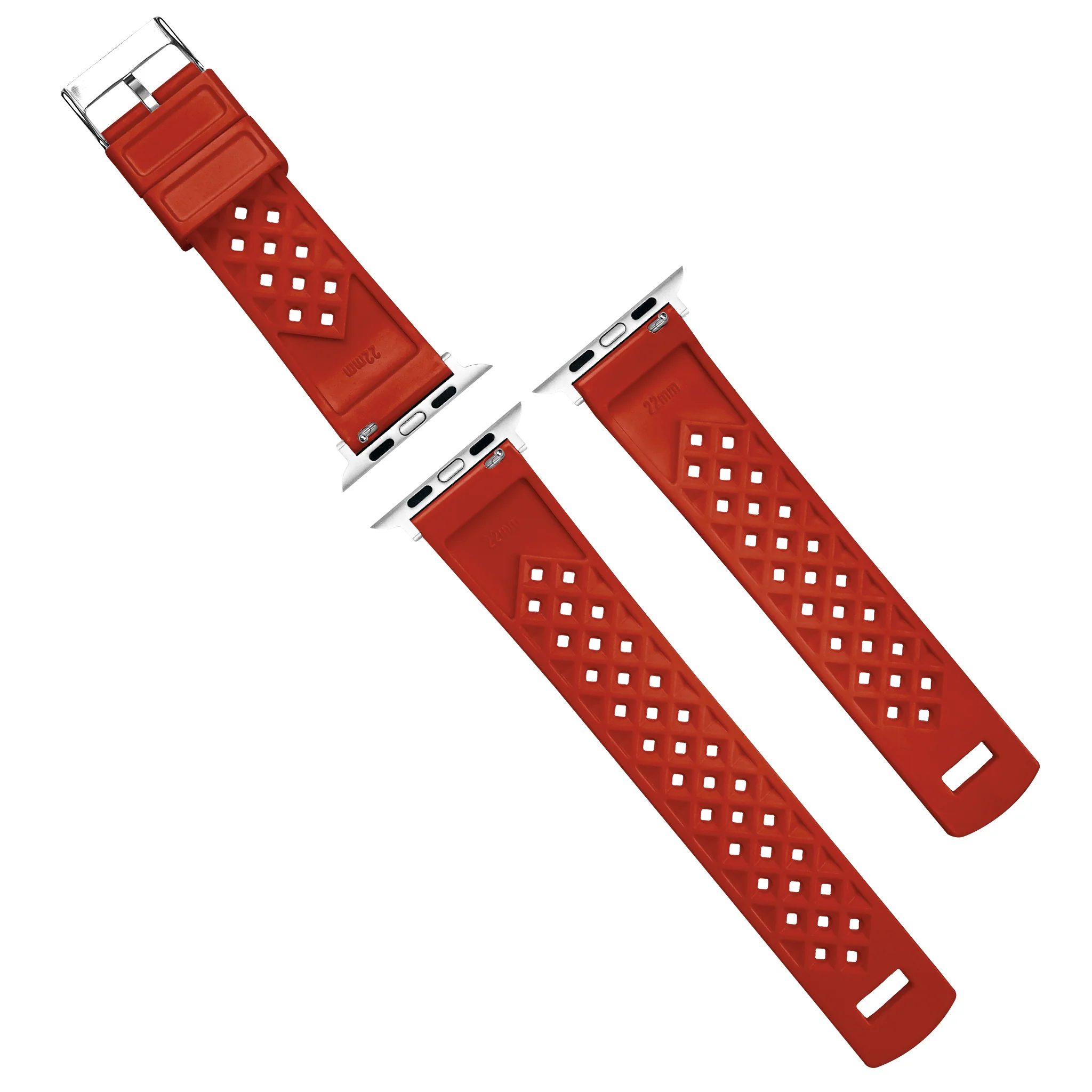 Apple Watch Tropical Style Crimson Red Watch Band - Image 8