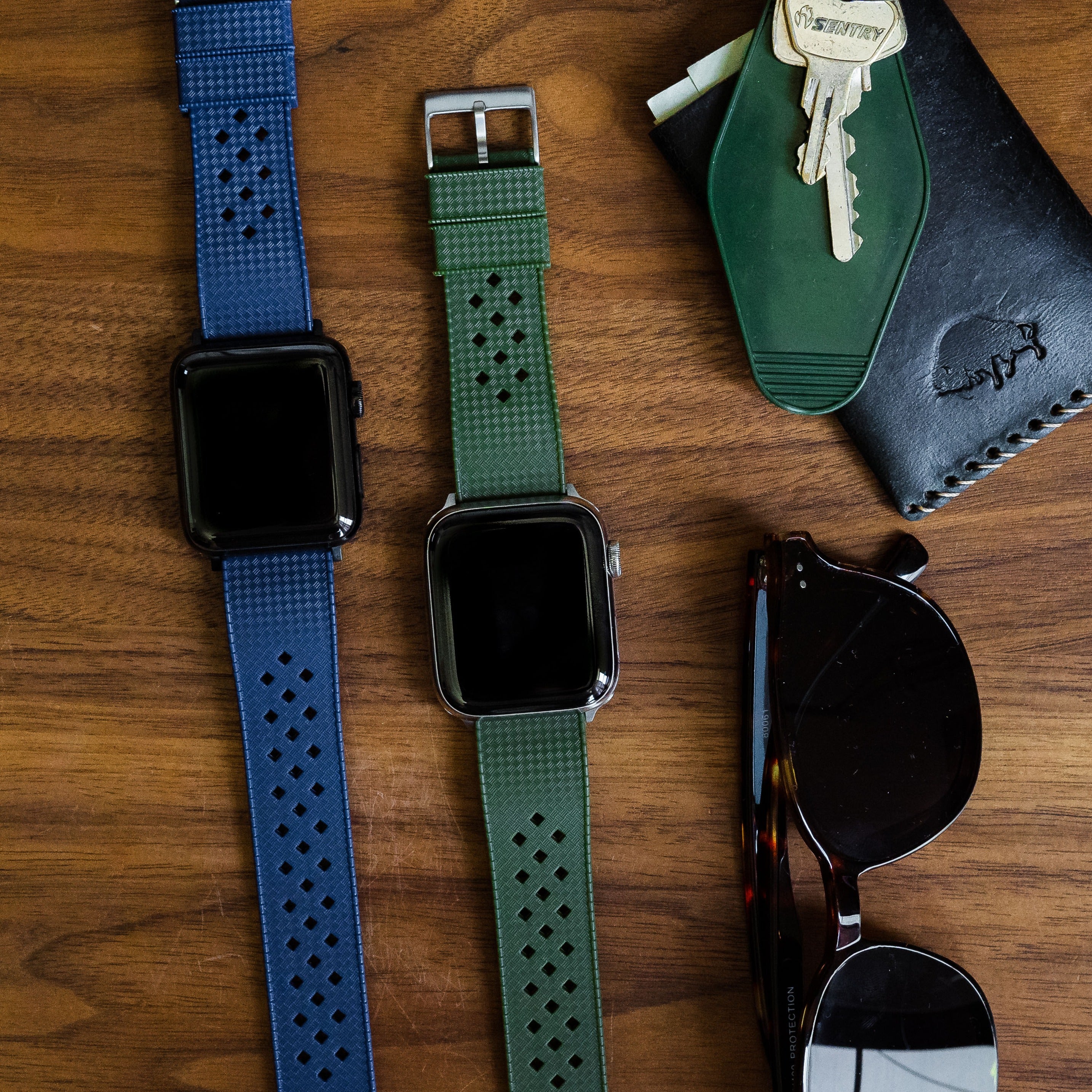 Apple Watch Tropical Style Navy Blue Watch Band - Image 3