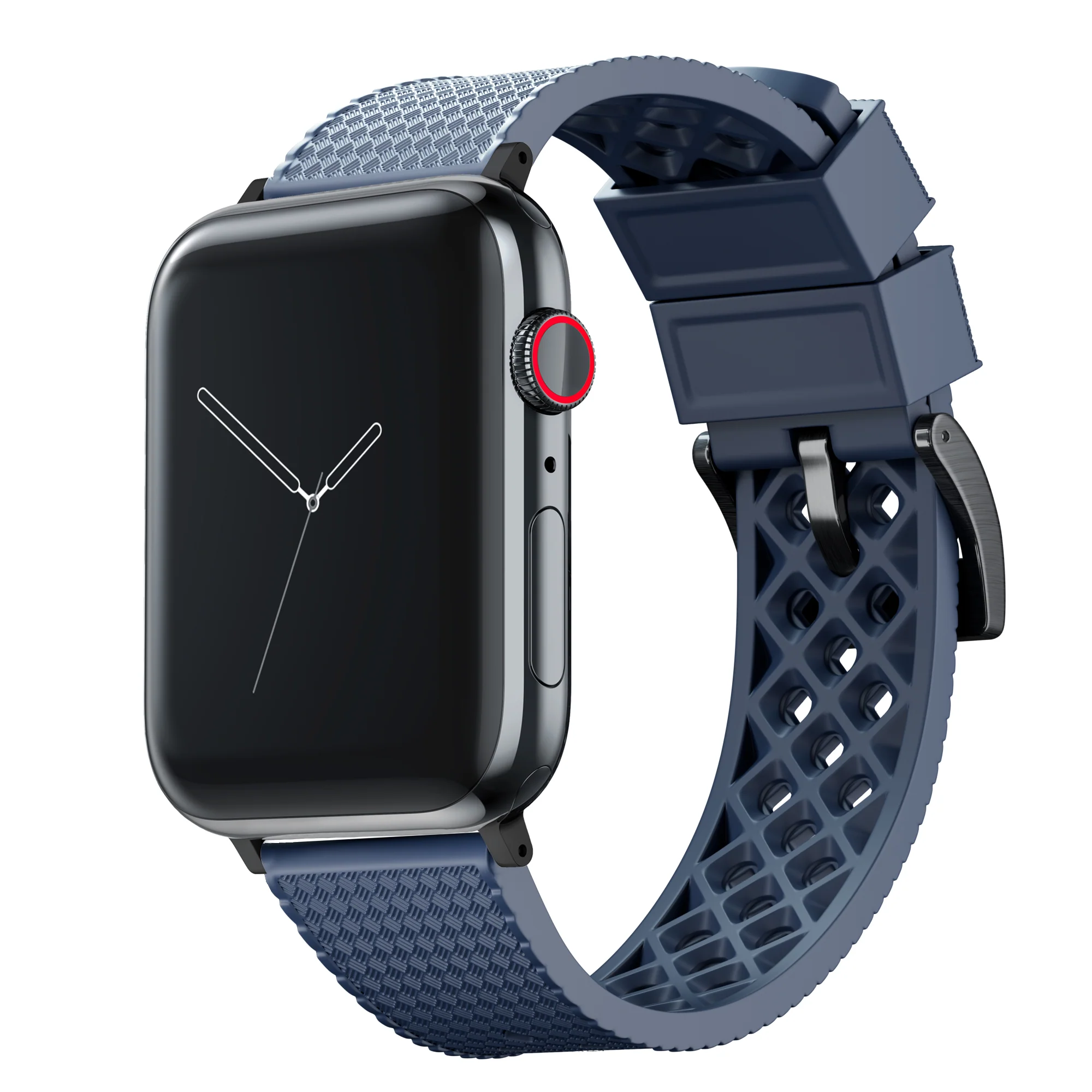 Apple Watch Tropical Style Navy Blue Watch Band - Image 5