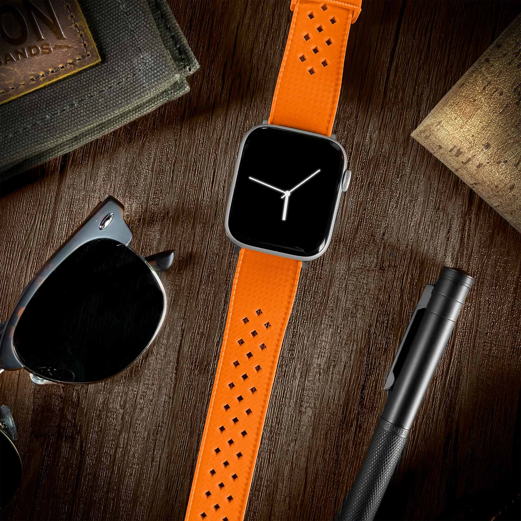 Apple Watch Tropical Style Orange Watch Band - Image 8