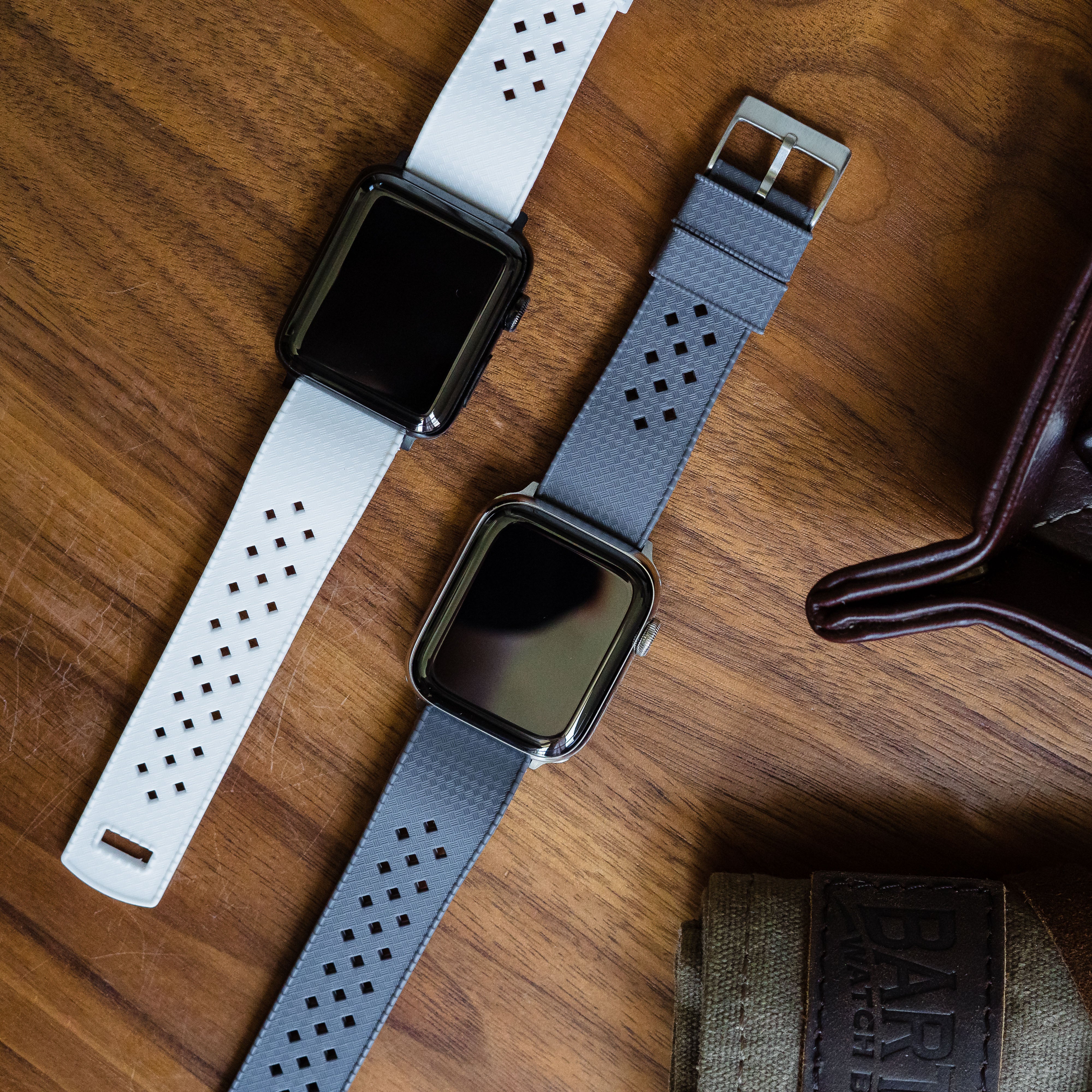 Apple Watch Tropical Style Smoke Grey Watch Band - Image 6