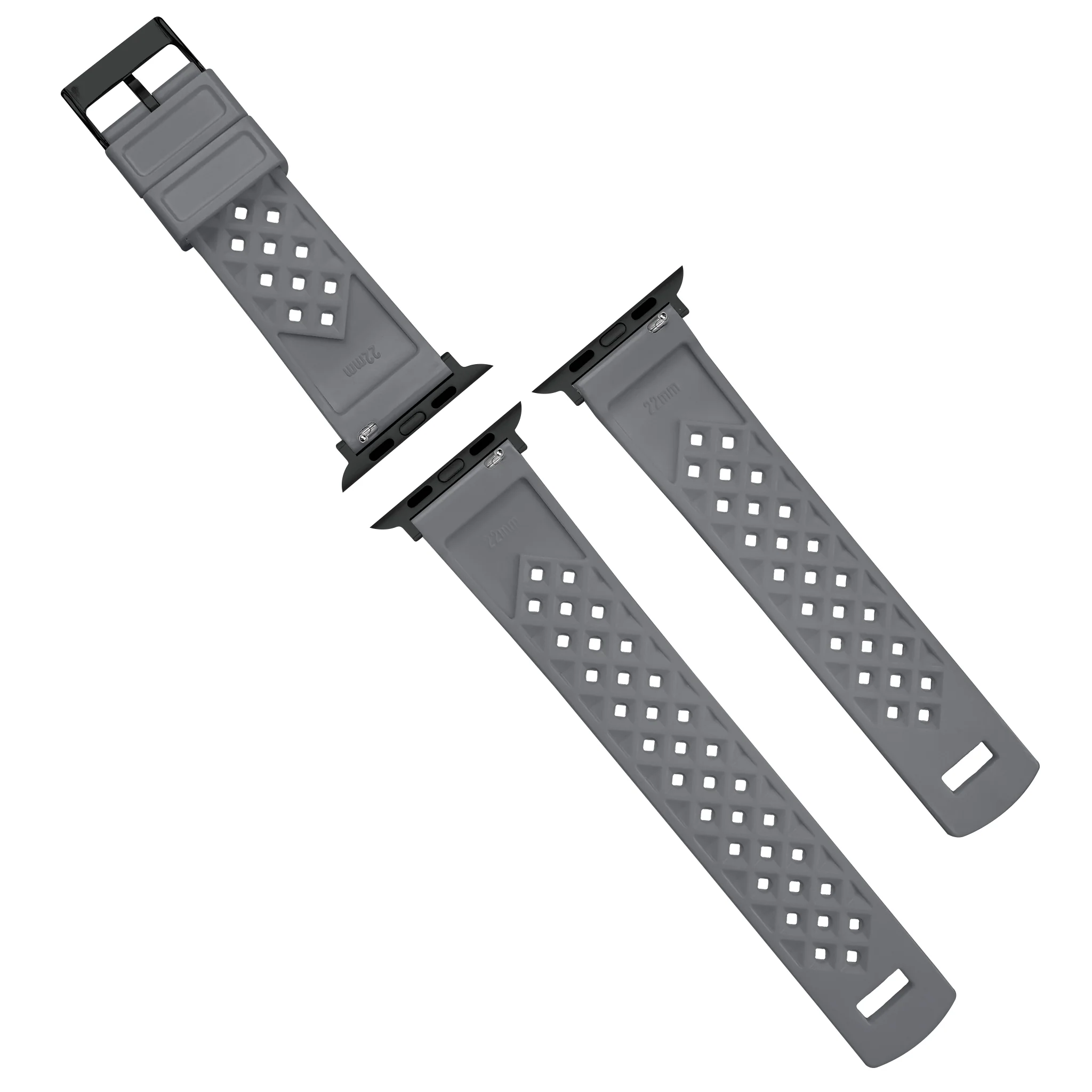 Apple Watch Tropical Style Smoke Grey Watch Band - Image 8