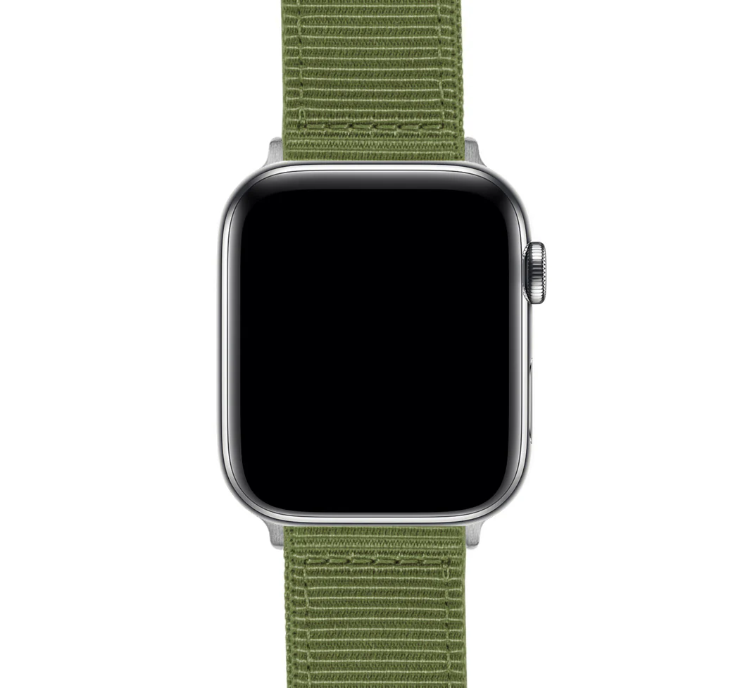 Apple Watch Two Piece NATO® style Army Green Watch Band - Image 7