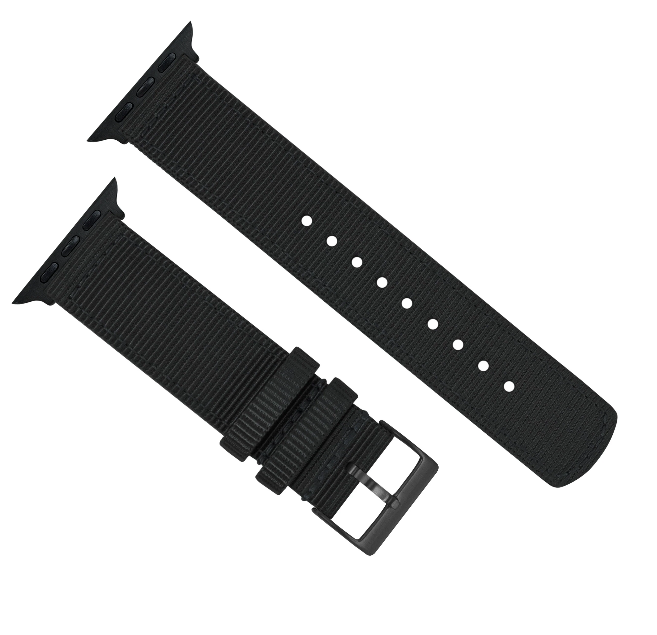 Apple Watch Two Piece NATO® style Black Watch Band - Image 10