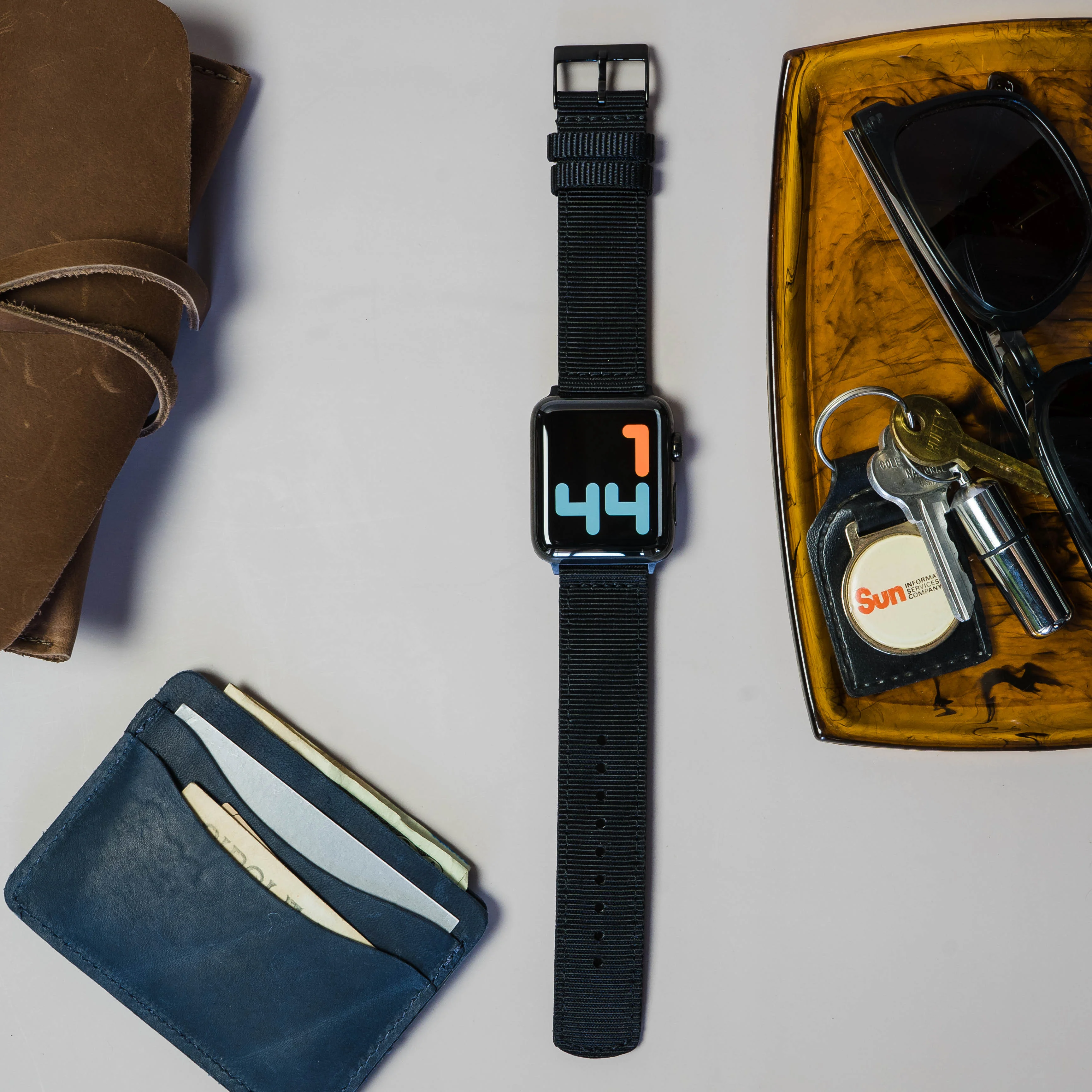 Apple Watch Two Piece NATO® style Black Watch Band - Image 4