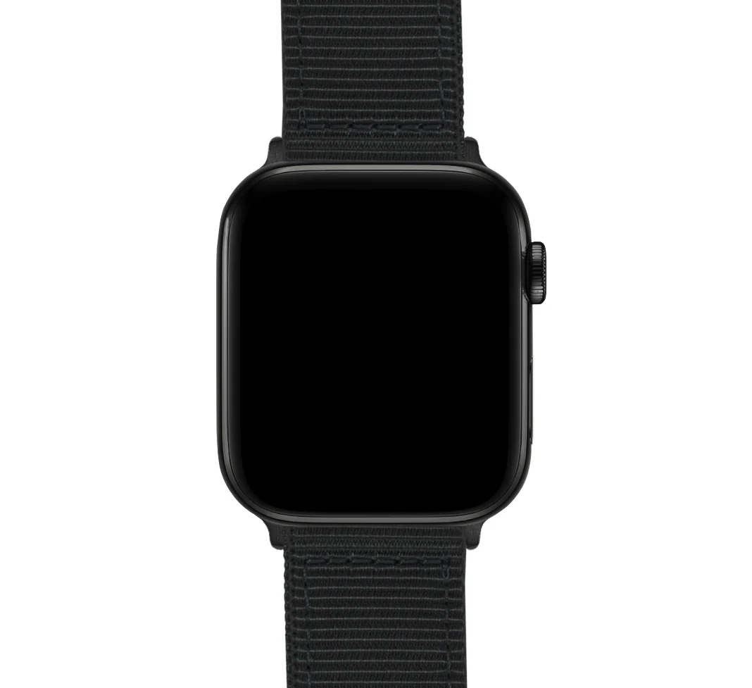 Apple Watch Two Piece NATO® style Black Watch Band - Image 6