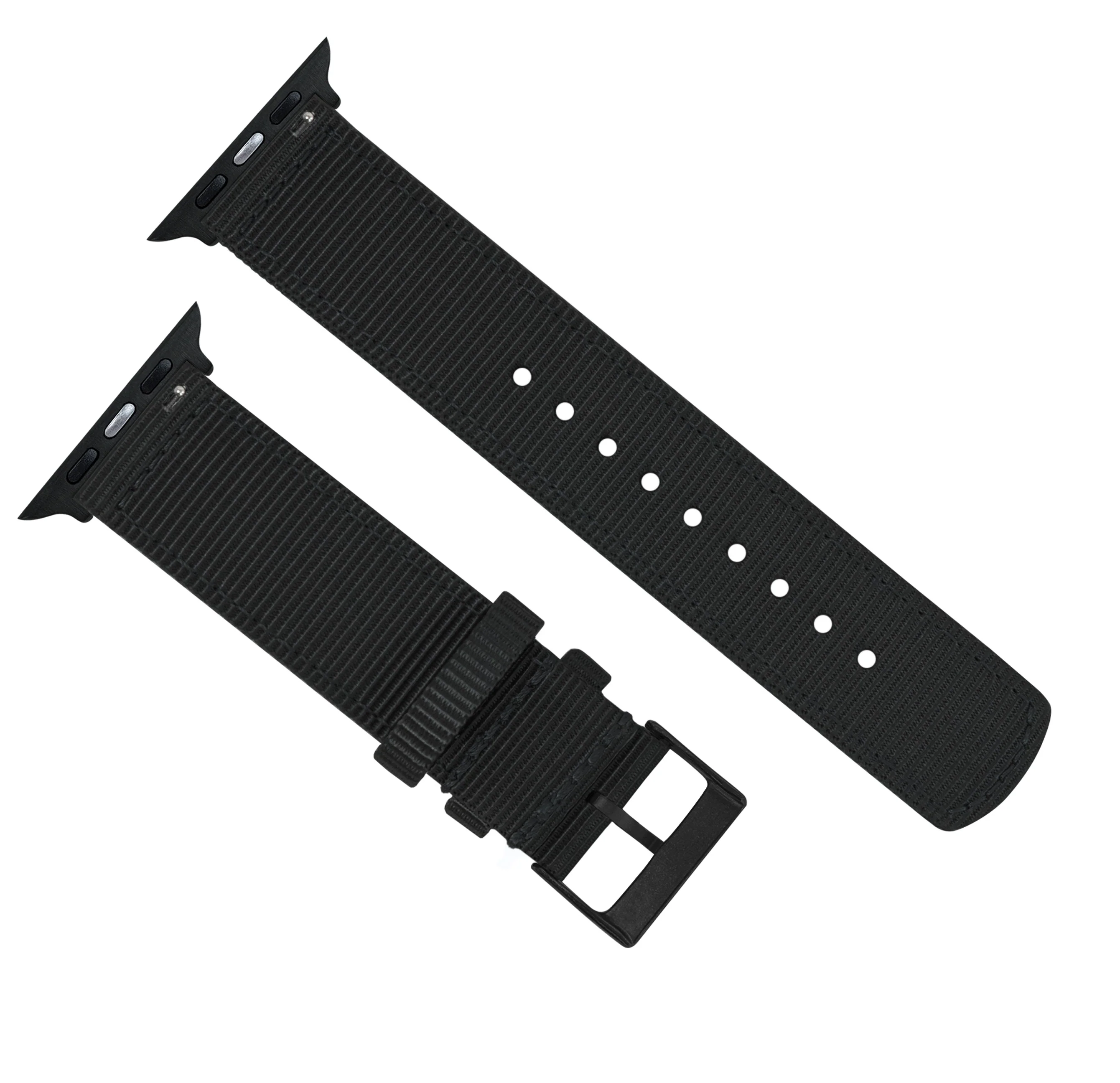 Apple Watch Two Piece NATO® style Black Watch Band - Image 8