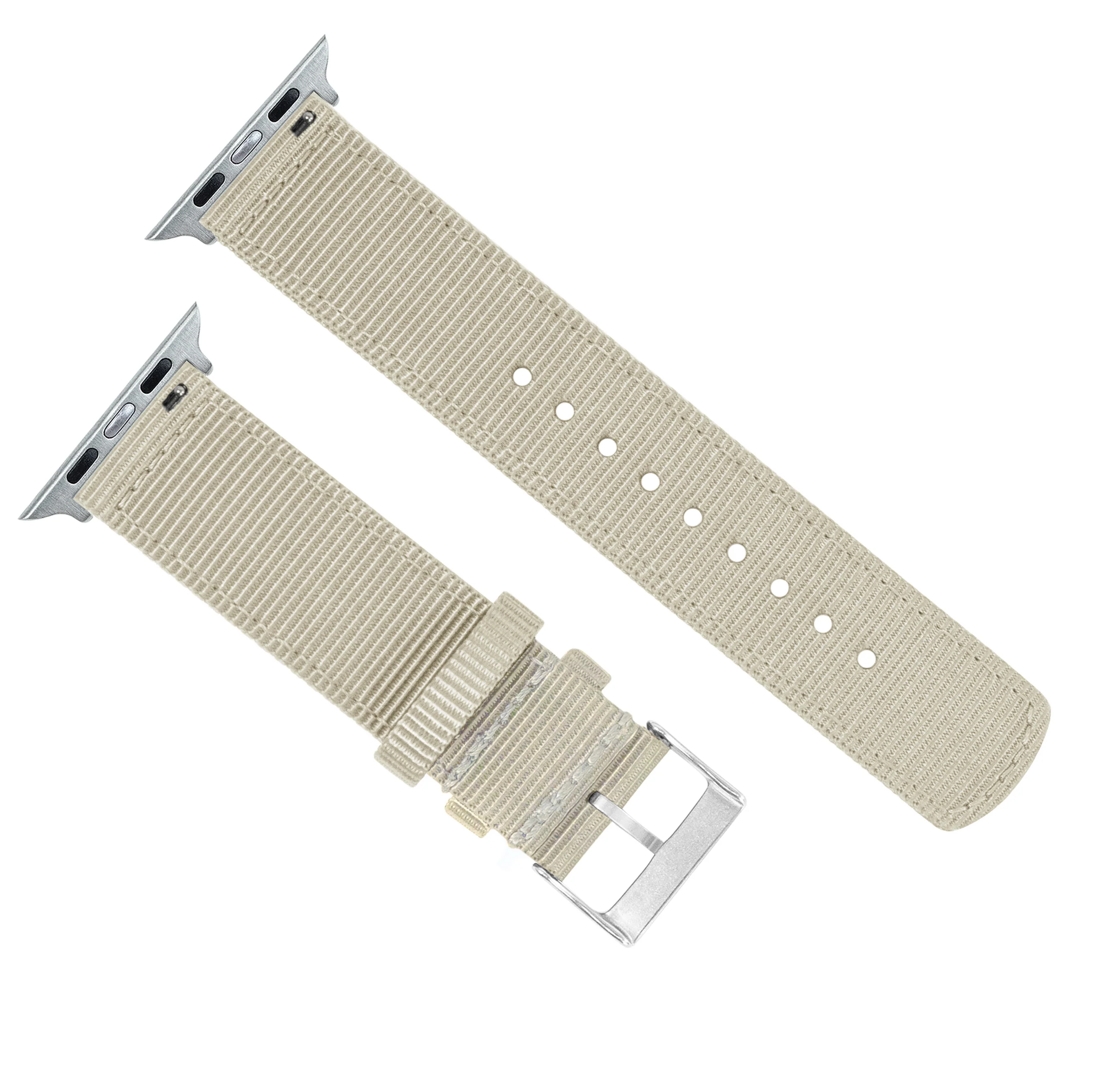 Apple Watch Two Piece NATO® style Khaki Tan Watch Band - Image 10
