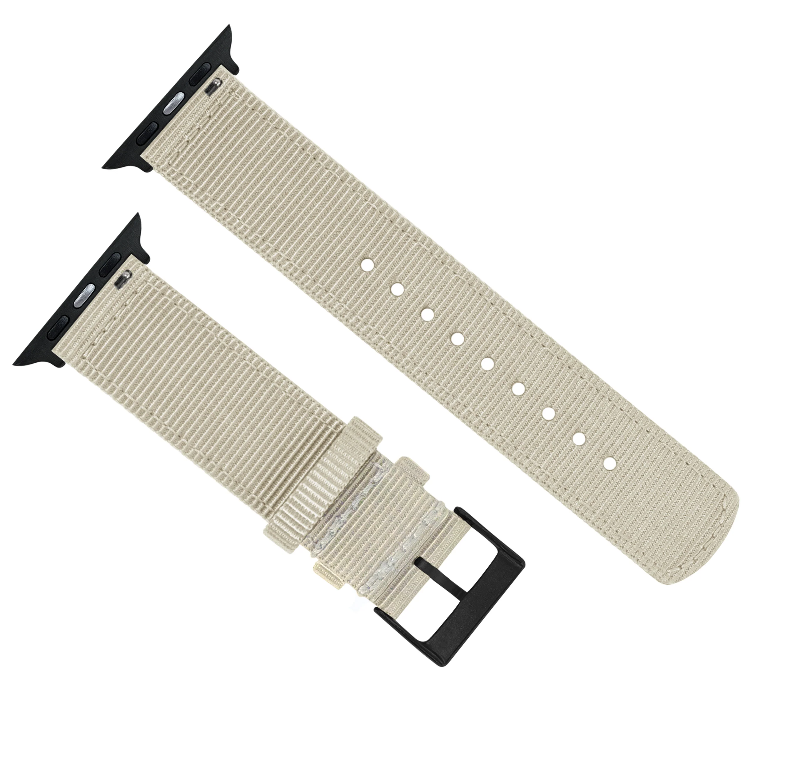 Apple Watch Two Piece NATO® style Khaki Tan Watch Band - Image 11