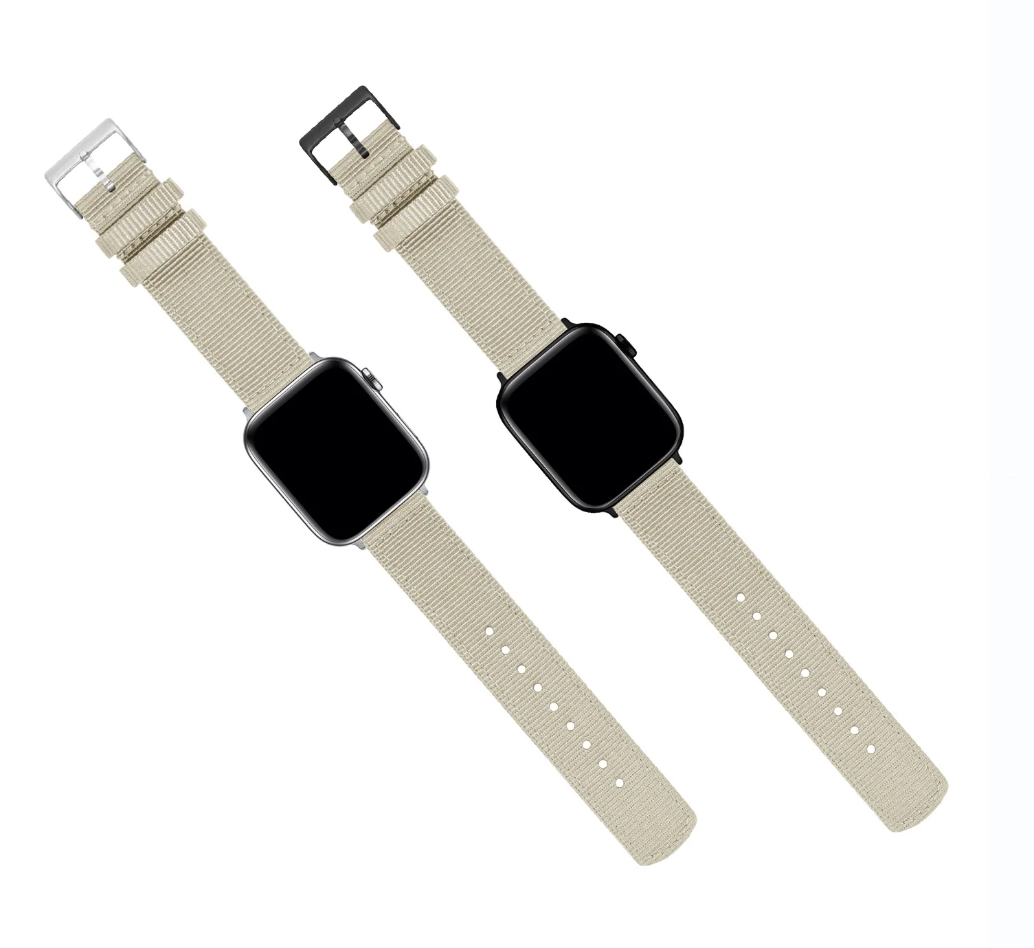 Apple Watch Two Piece NATO® style Khaki Tan Watch Band - Image 5
