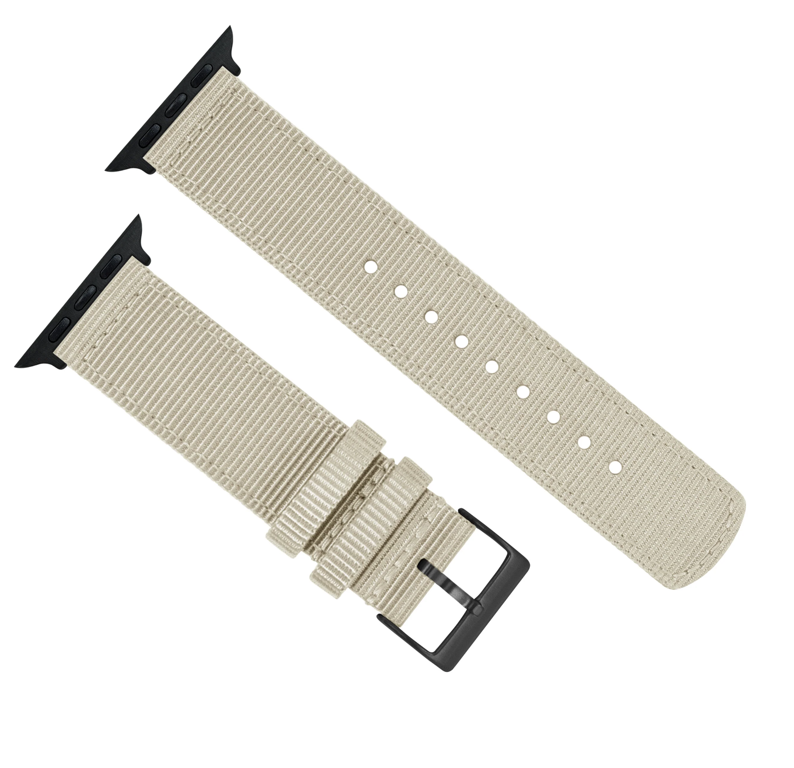 Apple Watch Two Piece NATO® style Khaki Tan Watch Band - Image 9