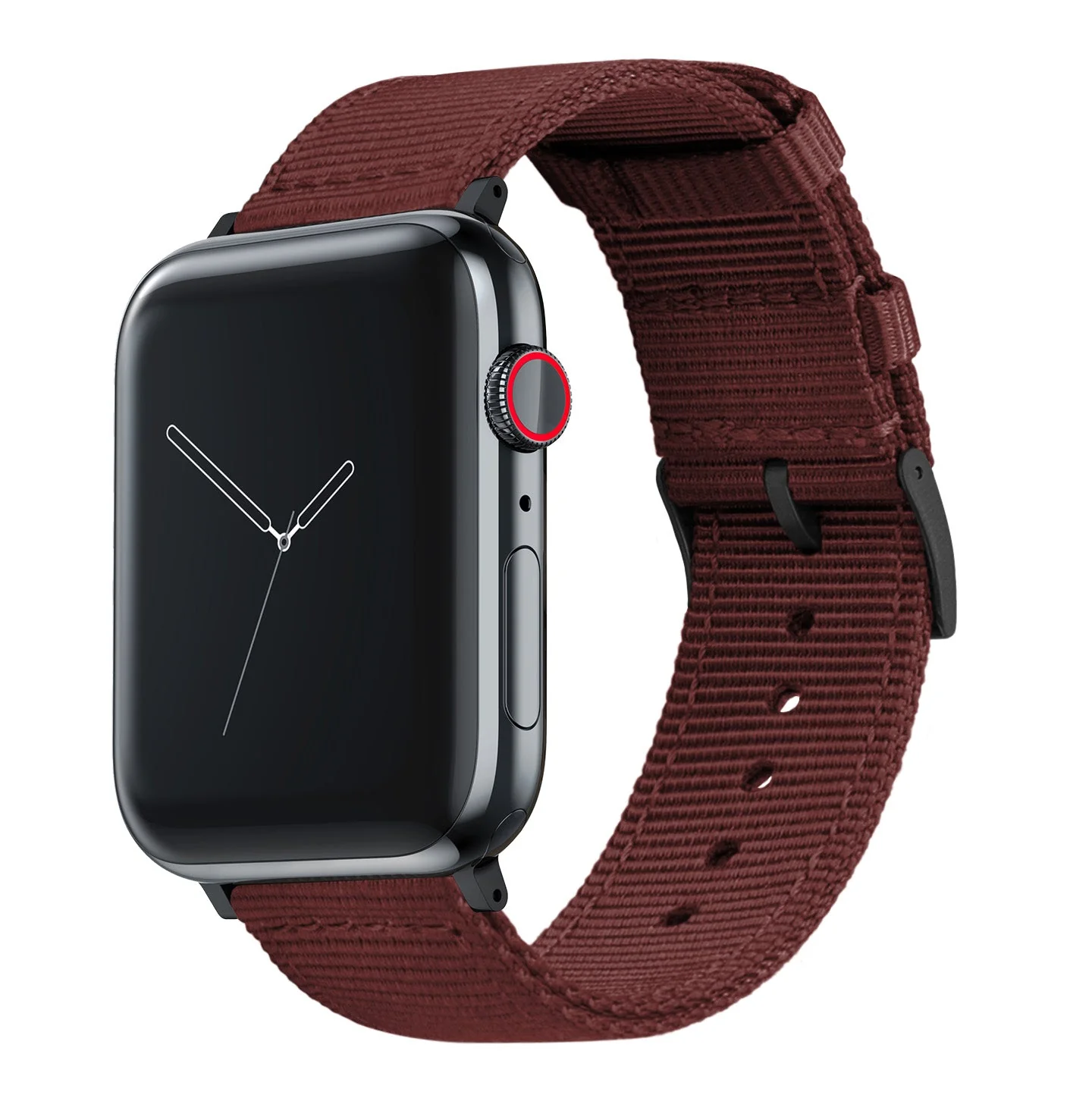 Apple Watch Two Piece NATO® style Merlot Watch Band - Image 2