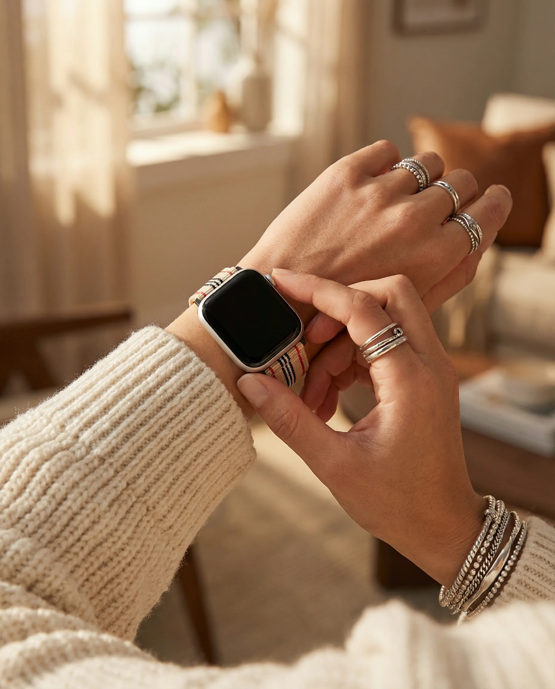 Apple Watch Two Piece NATO® style Retro Watch Band (Women's) - Image 4