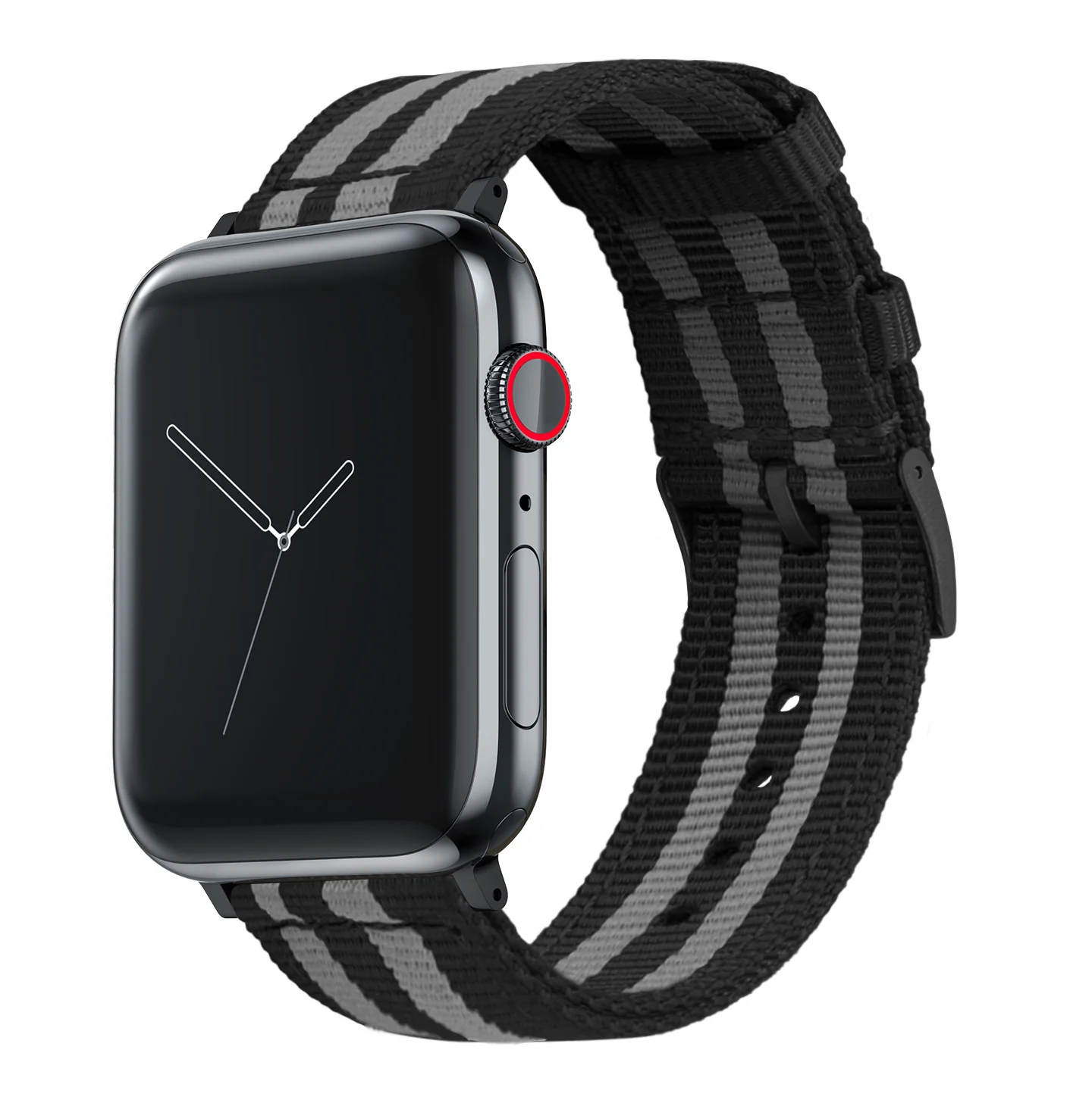 Apple Watch Two Piece NATO® style Smoke Black Bond Watch Band - Image 2