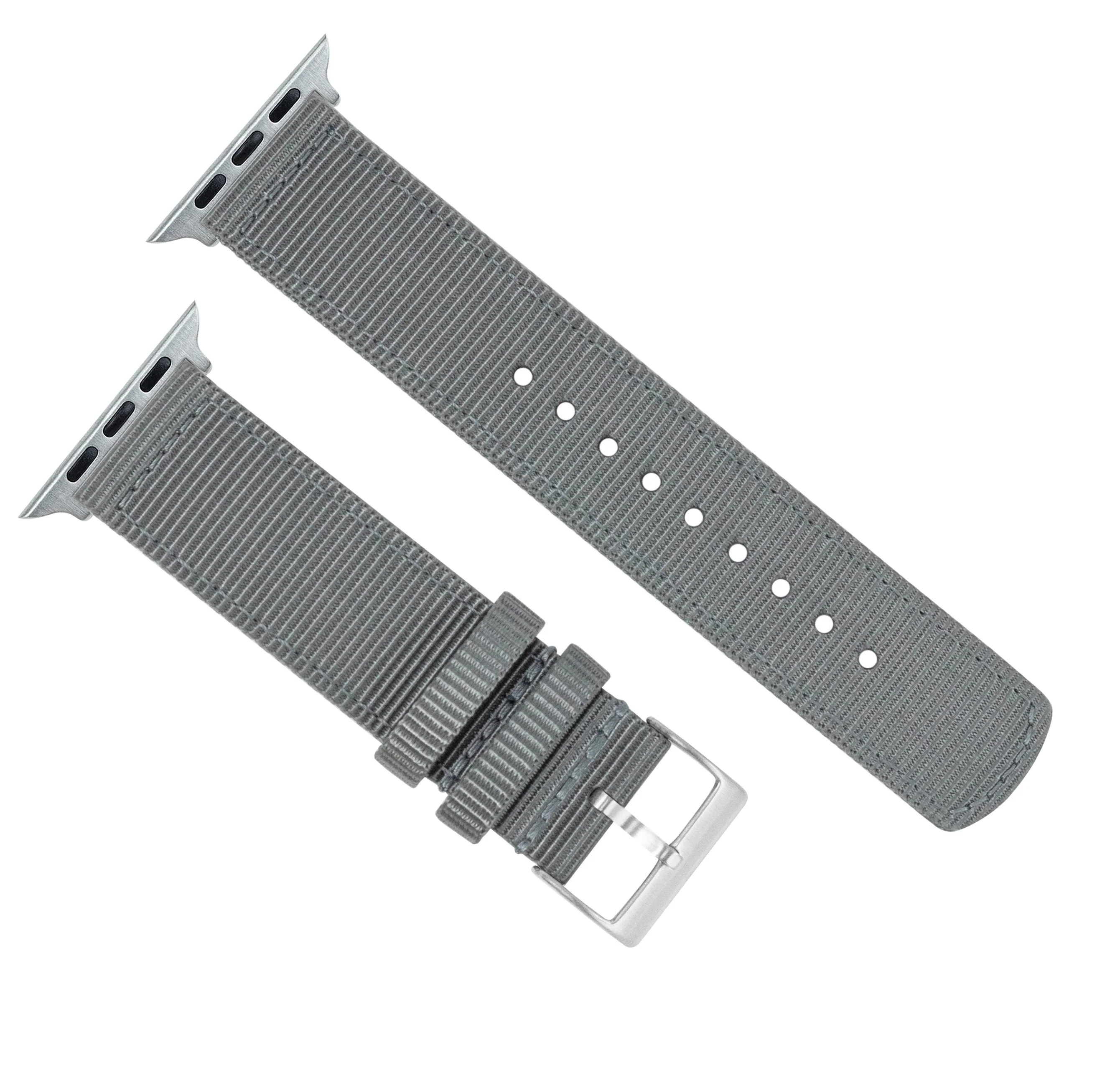 Apple Watch Two Piece NATO® style Smoke Grey Watch Band - Image 7