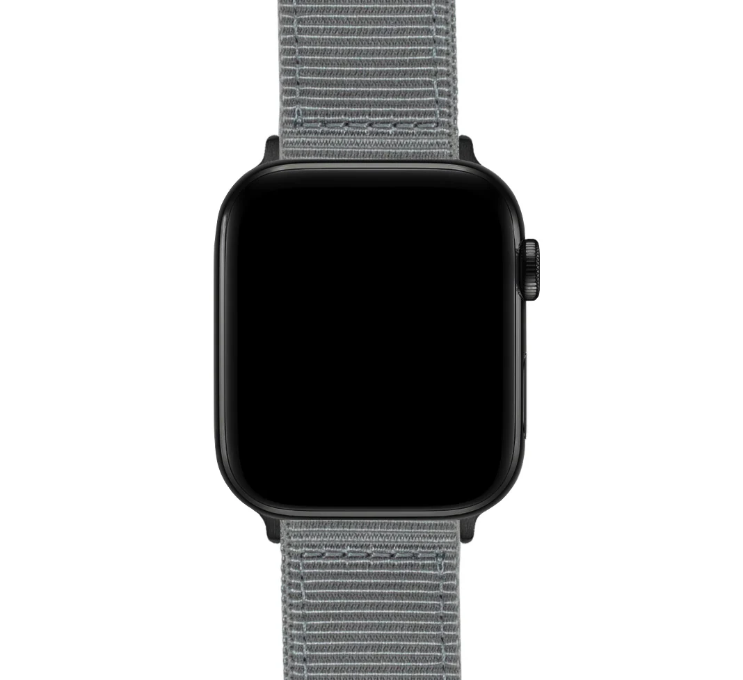 Apple Watch Two Piece NATO® style Smoke Grey Watch Band - Image 9