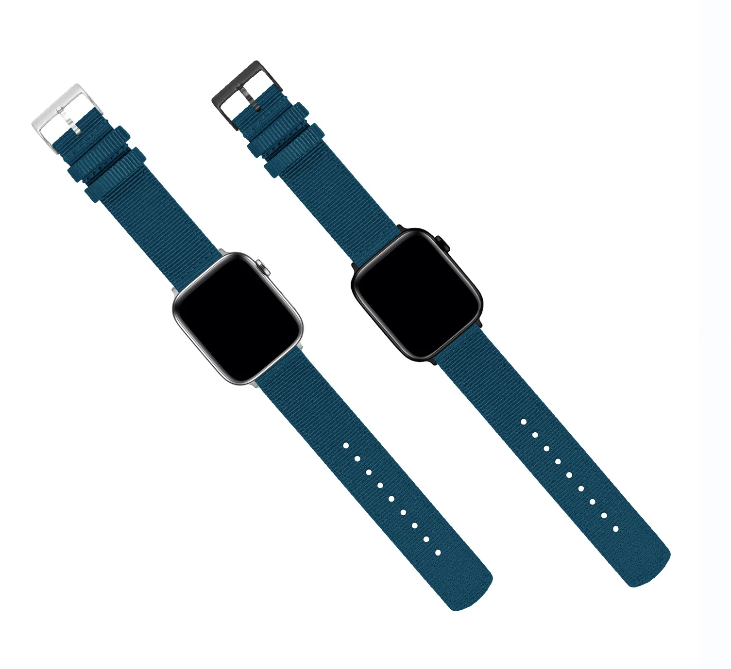 Apple Watch Two Piece NATO® style Steel Blue Watch Band - Image 4
