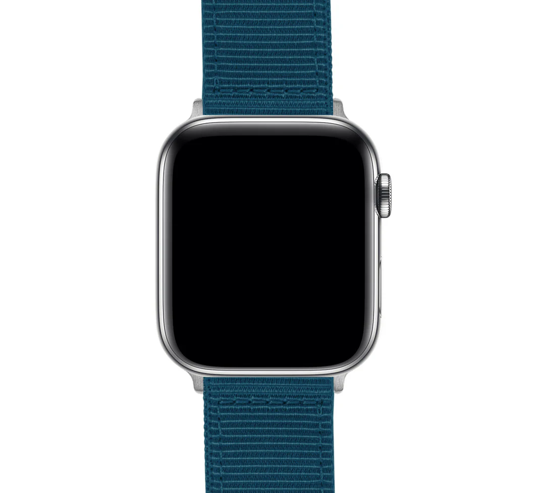 Apple Watch Two Piece NATO® style Steel Blue Watch Band - Image 7