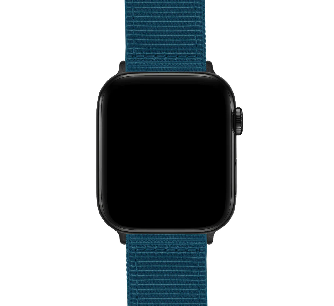 Apple Watch Two Piece NATO® style Steel Blue Watch Band - Image 8