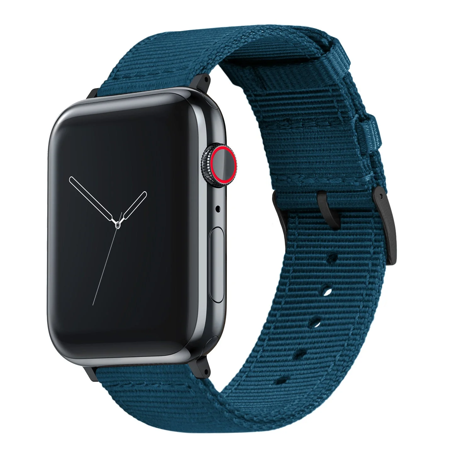 Apple Watch Large (44mm, 45mm, 46mm & 49mm) Two Piece NATO® style Steel Blue Watch Band - Image 2