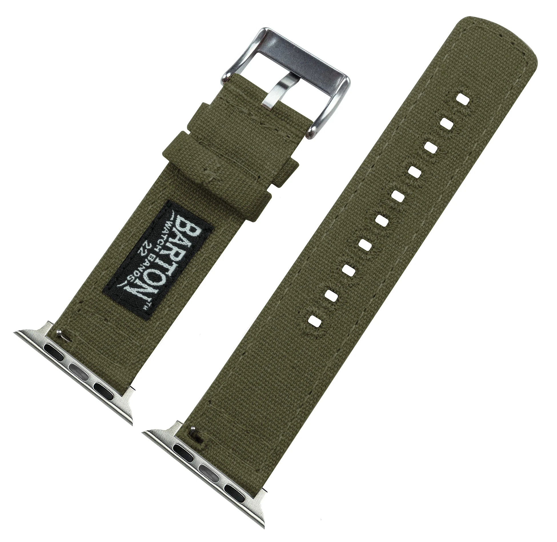 Ultra & Ultra 2 Canvas Army Green Watch Band - Image 4