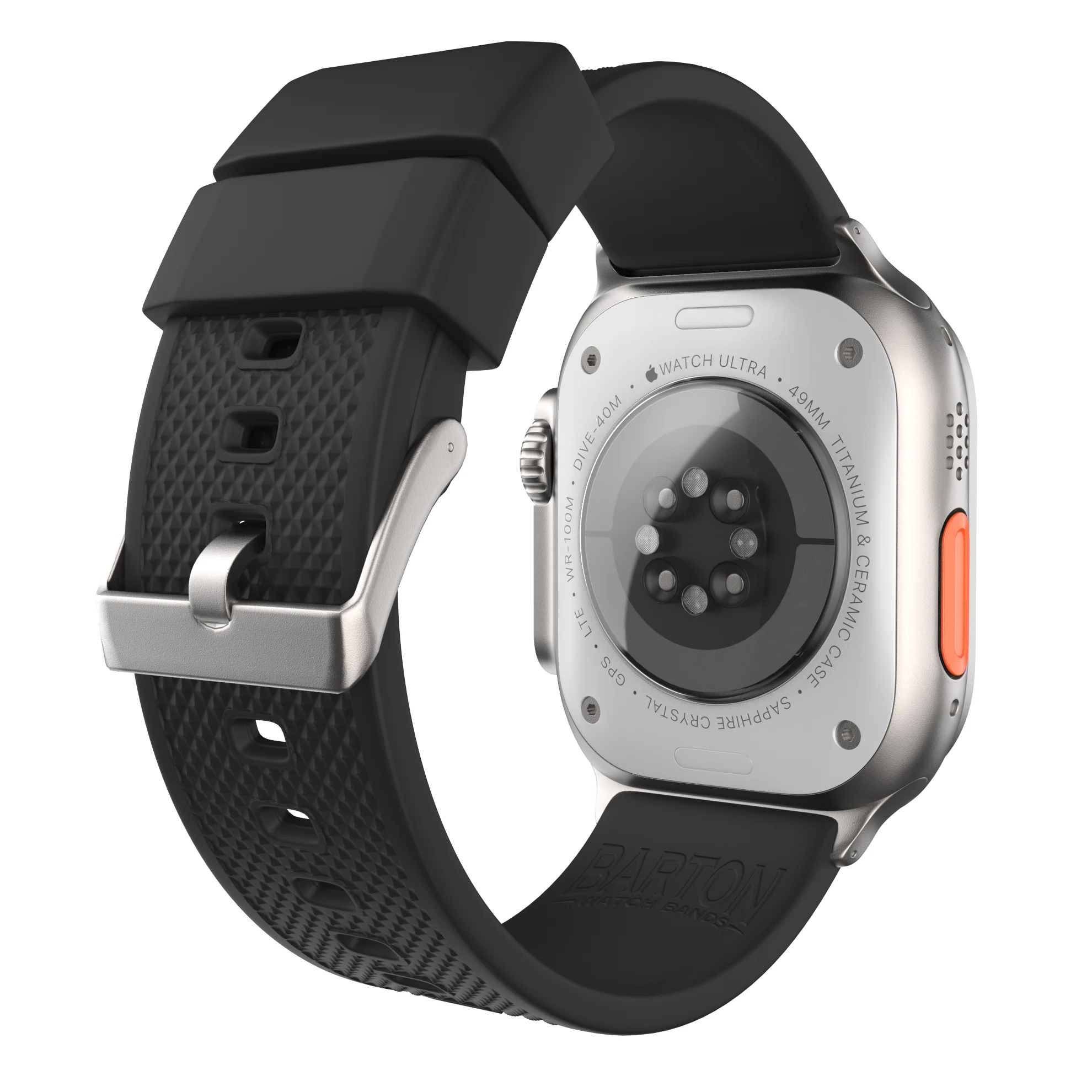 Ultra & Ultra 2 Elite Silicone Black Watch Band - Image 2