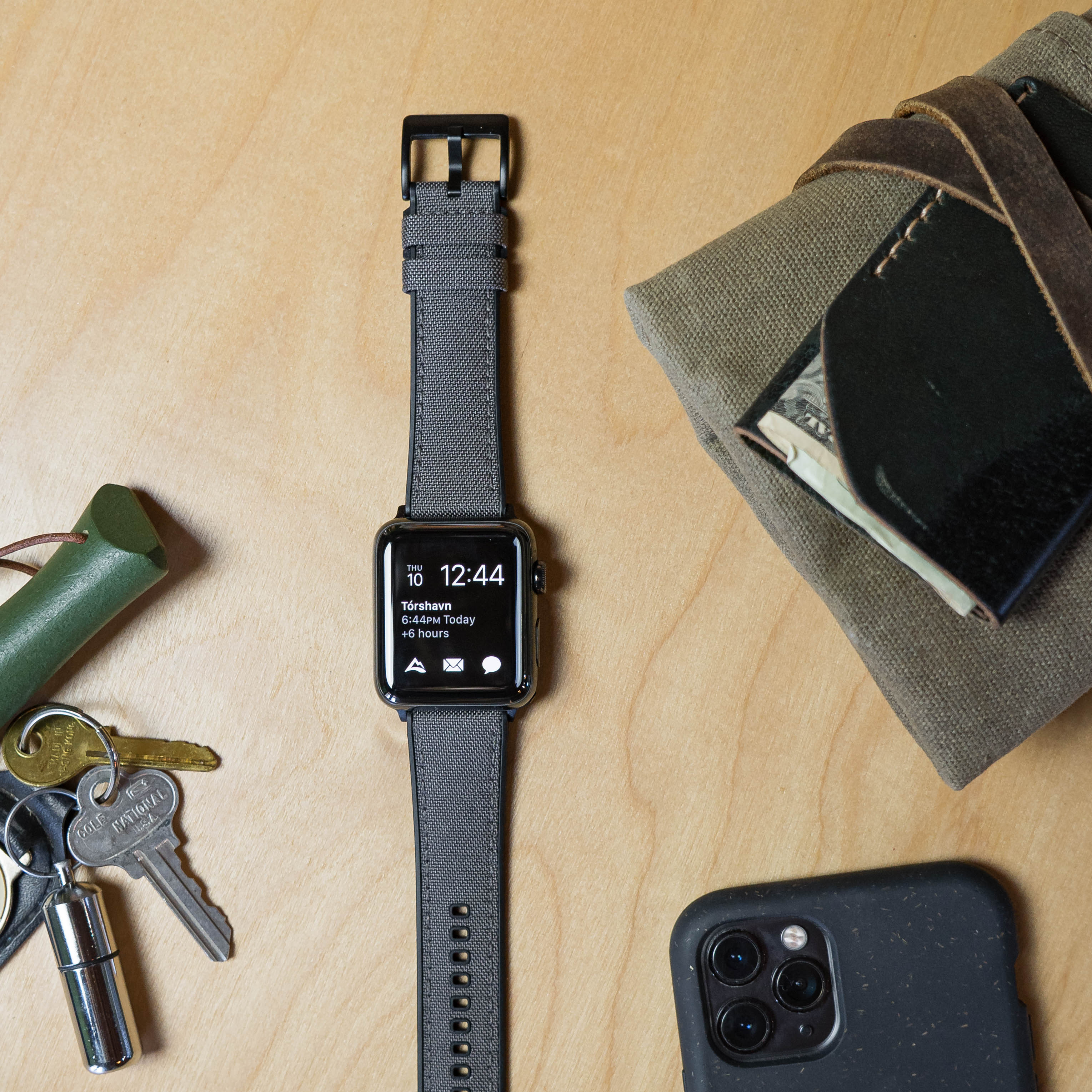 Ultra & Ultra 2 Smoke Grey Cordura Fabric And Silicone Hybrid Watch Band - Image 5