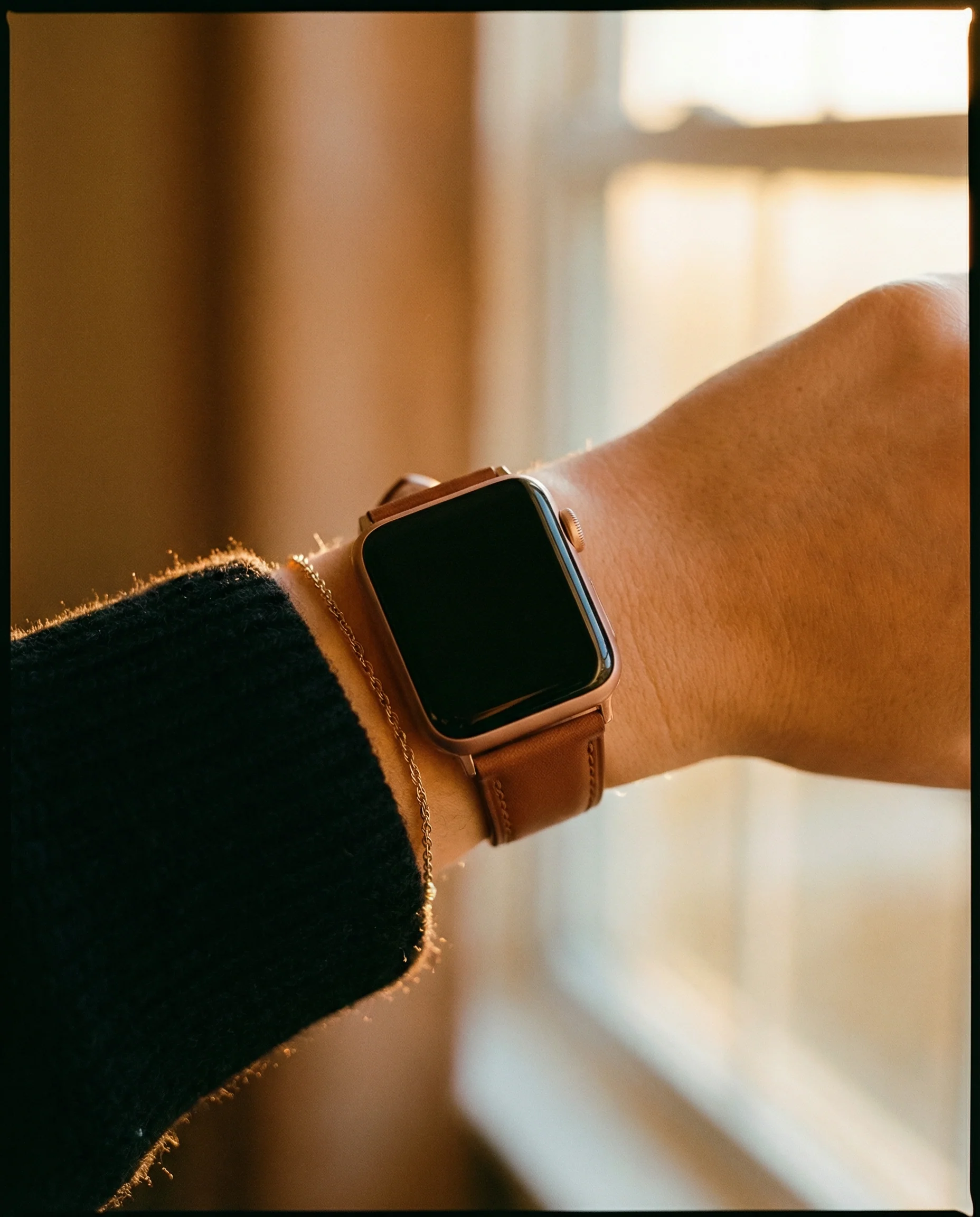 Apple Watch Weathered Brown Leather Watch Band (Women's) - Image 2