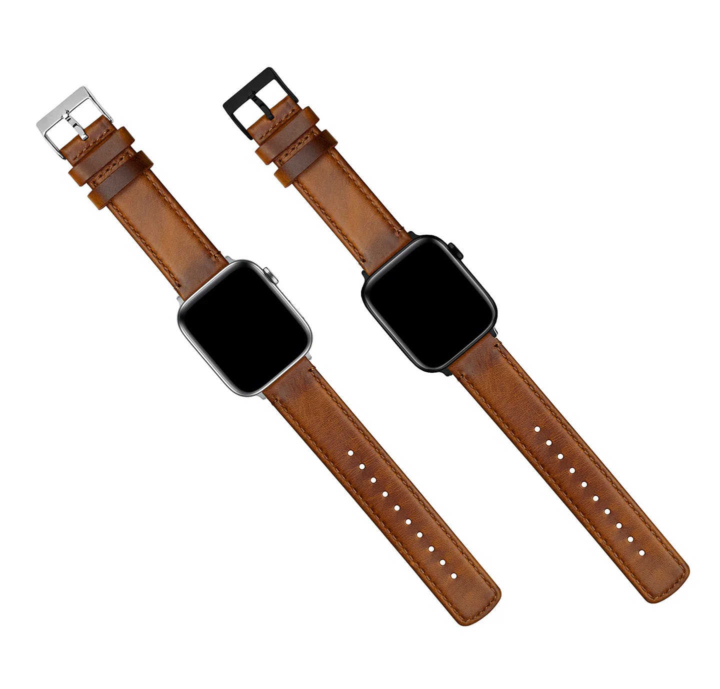 Apple Watch Weathered Brown Leather Watch Band - Image 5