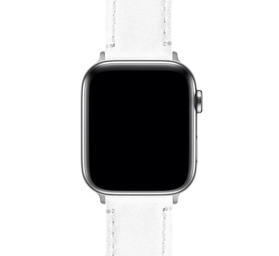 Apple Watch White Leather Stitching Watch Band - Image 4