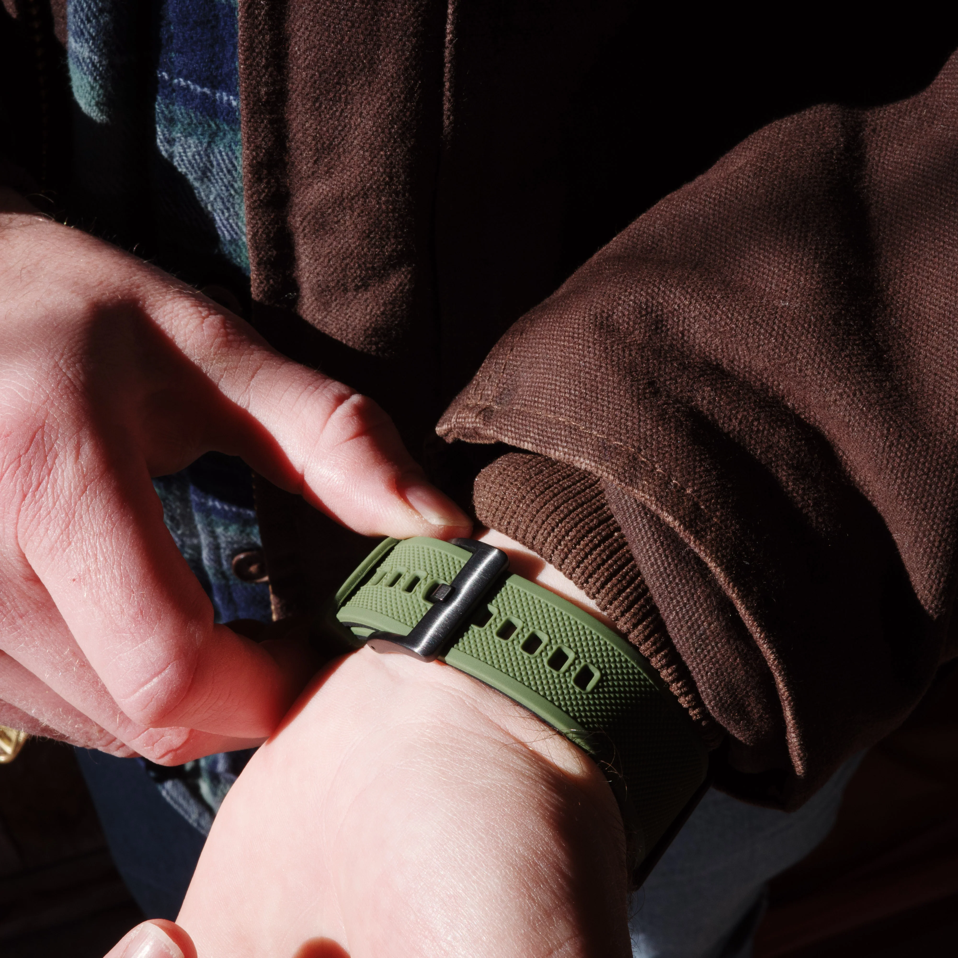 Army Green Elite Silicone Casio® G-Shock Watch Band - Image 5