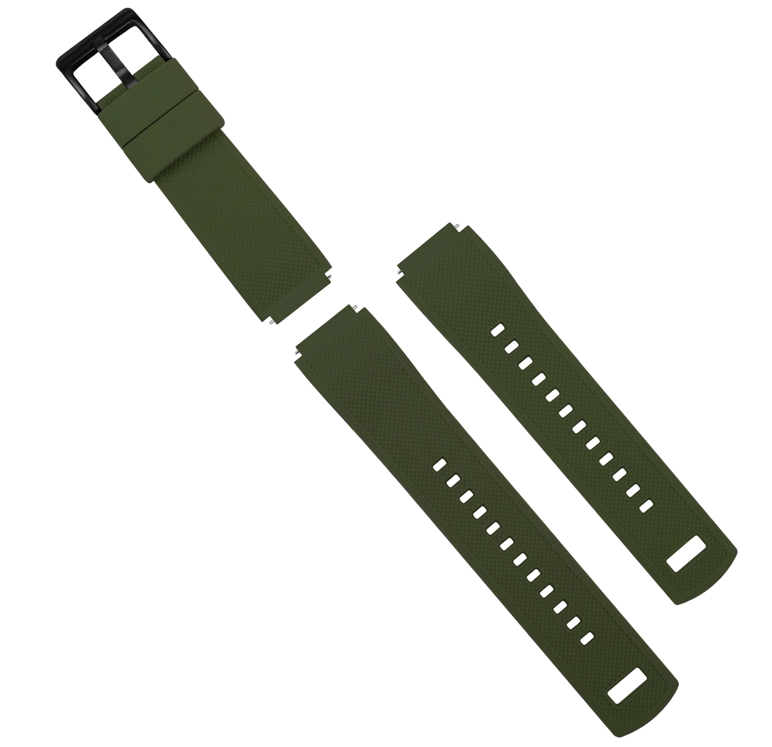 Army Green Elite Silicone Casio® G-Shock Watch Band - Image 8