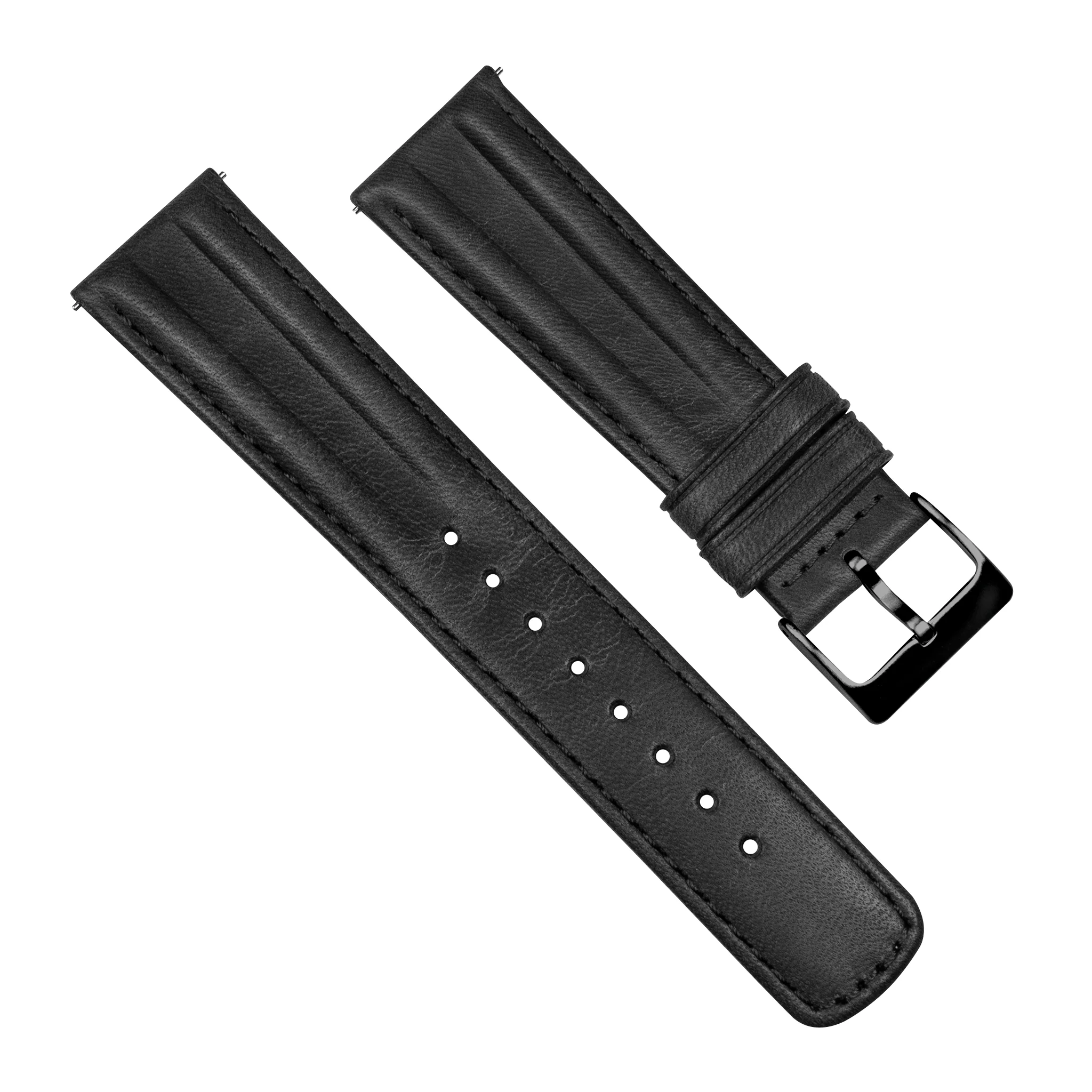 Black Classic Horween Leather Watch Band - Image 6