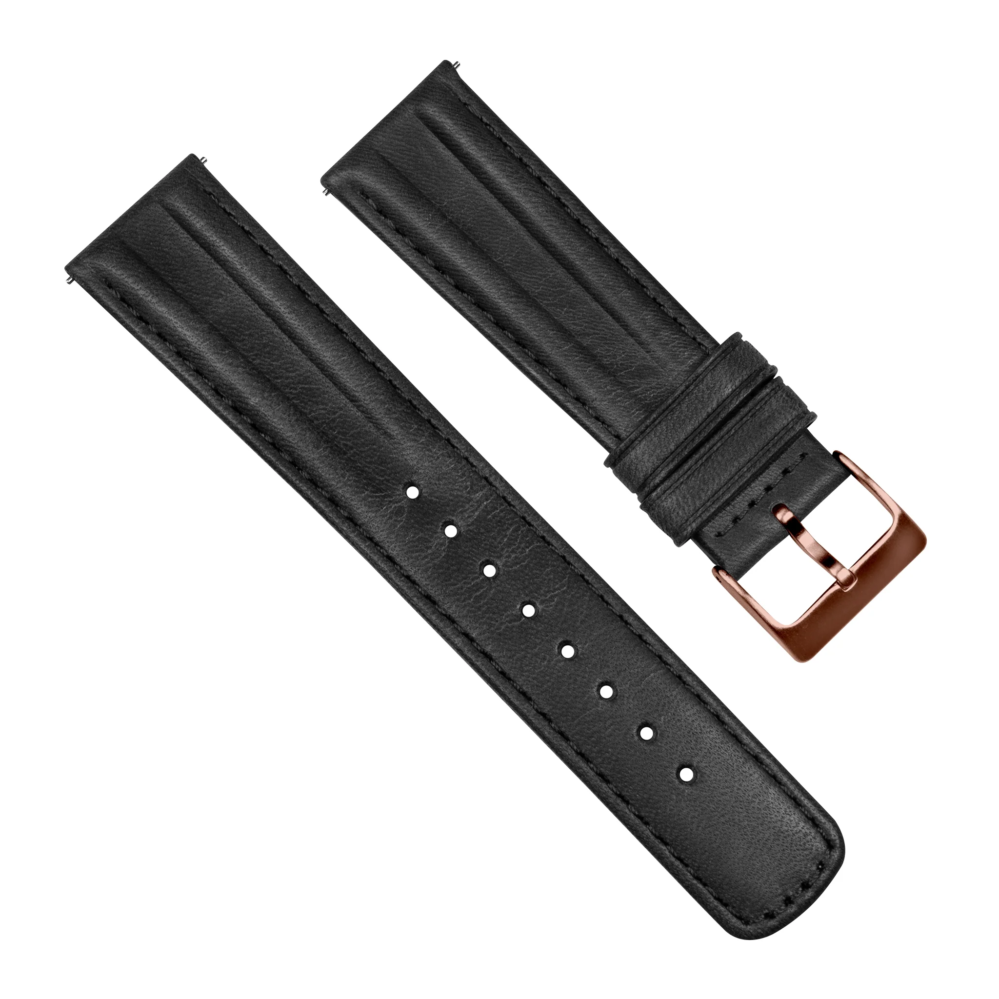 Black Classic Horween Leather Watch Band - Image 8